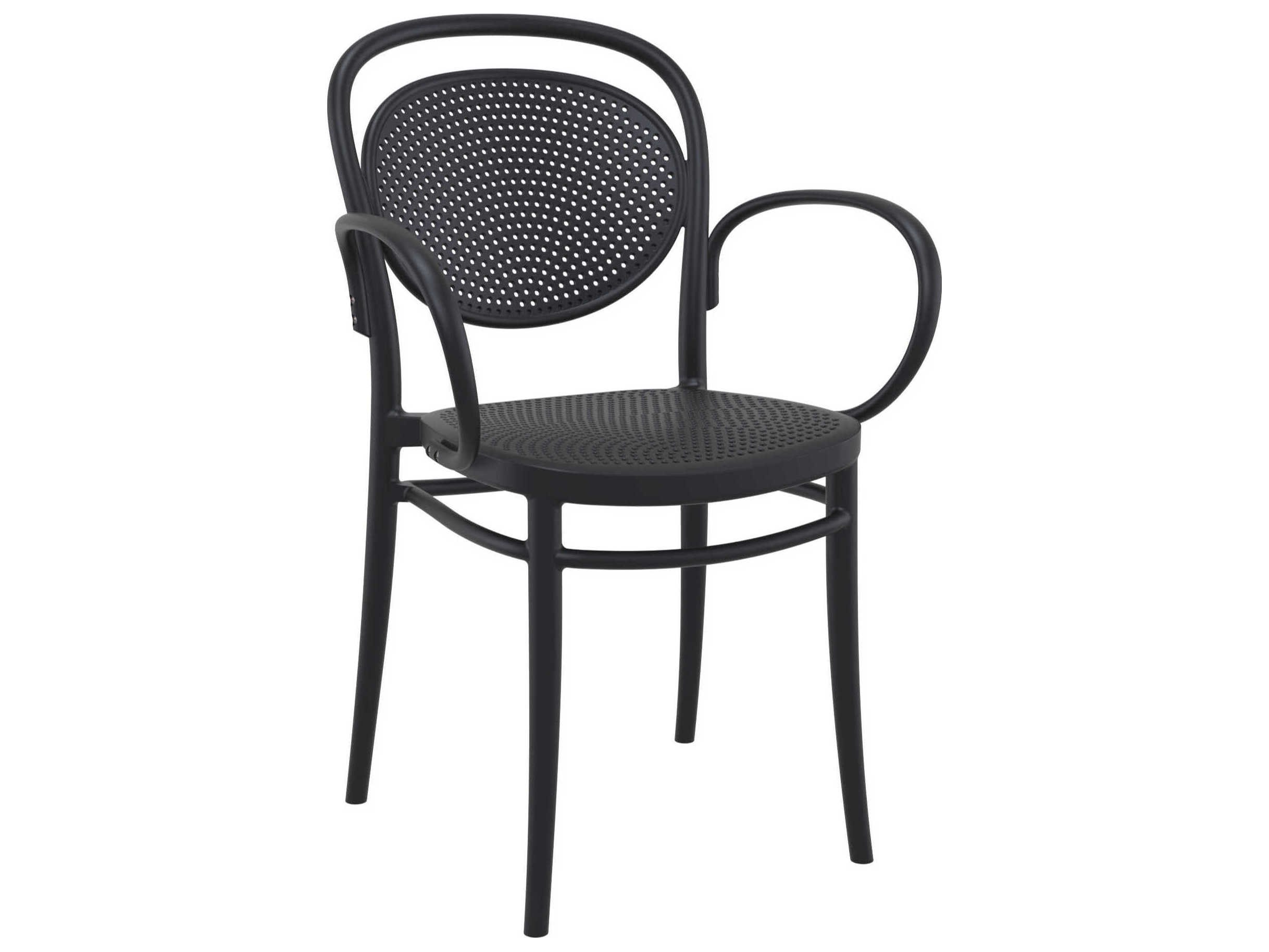 Compamia Marcel Black Polypropylene Dining Chair (Set of 2)