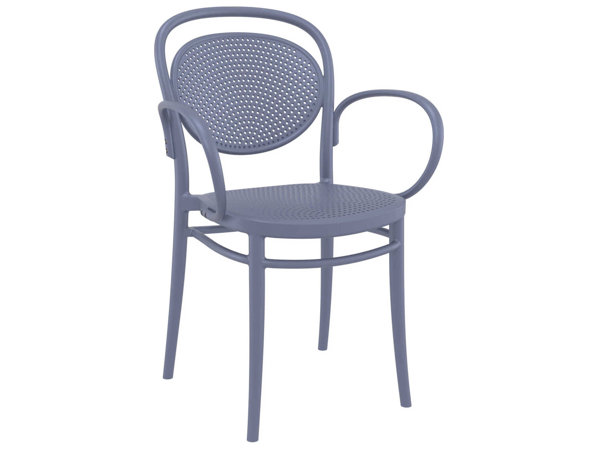 Compamia Marcel Dark Gray Polypropylene Dining Chair (Set of 2)