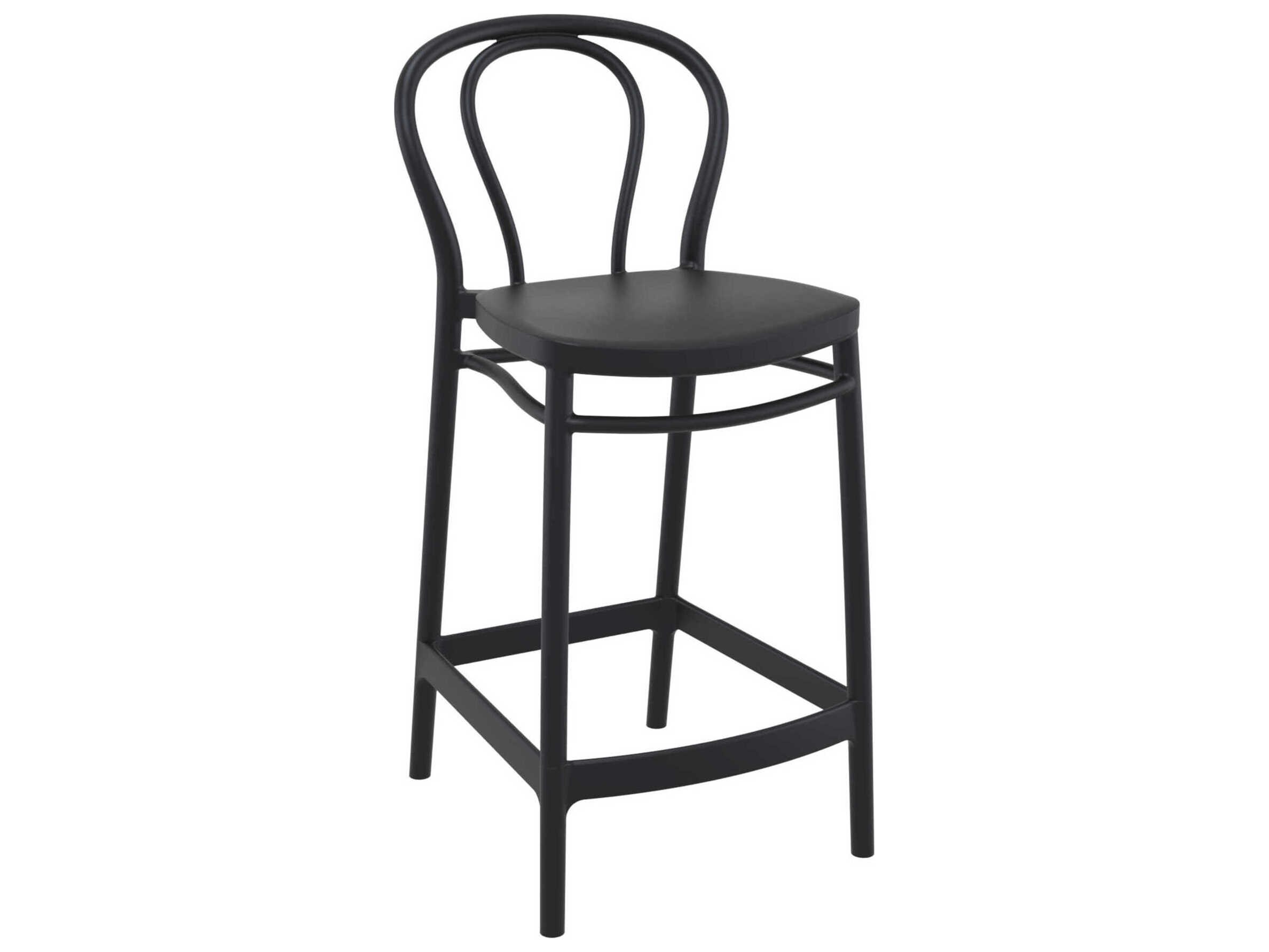 Compamia Victor Black Resin Counter Stool (Set of 2)