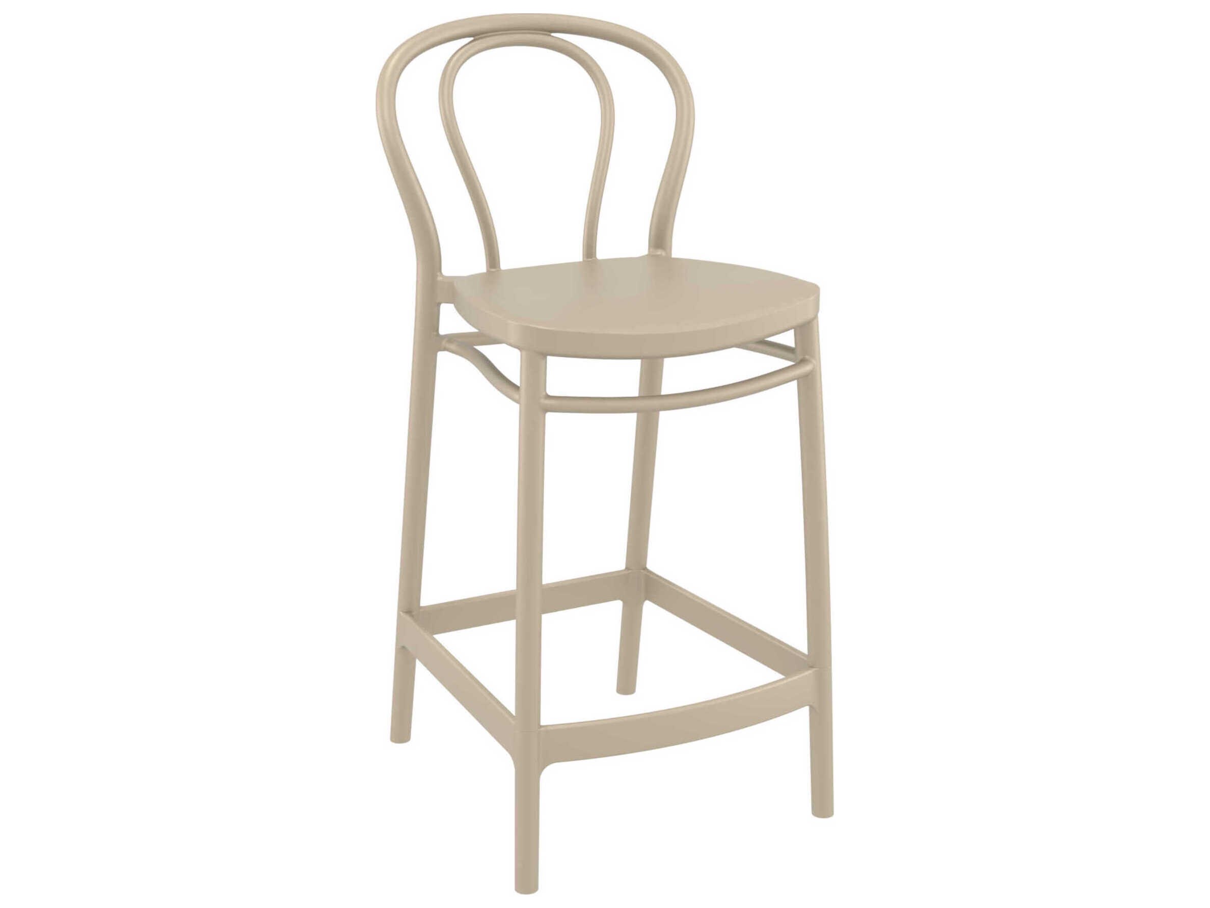 Compamia Victor Taupe Resin Counter Stool (Set of 2)