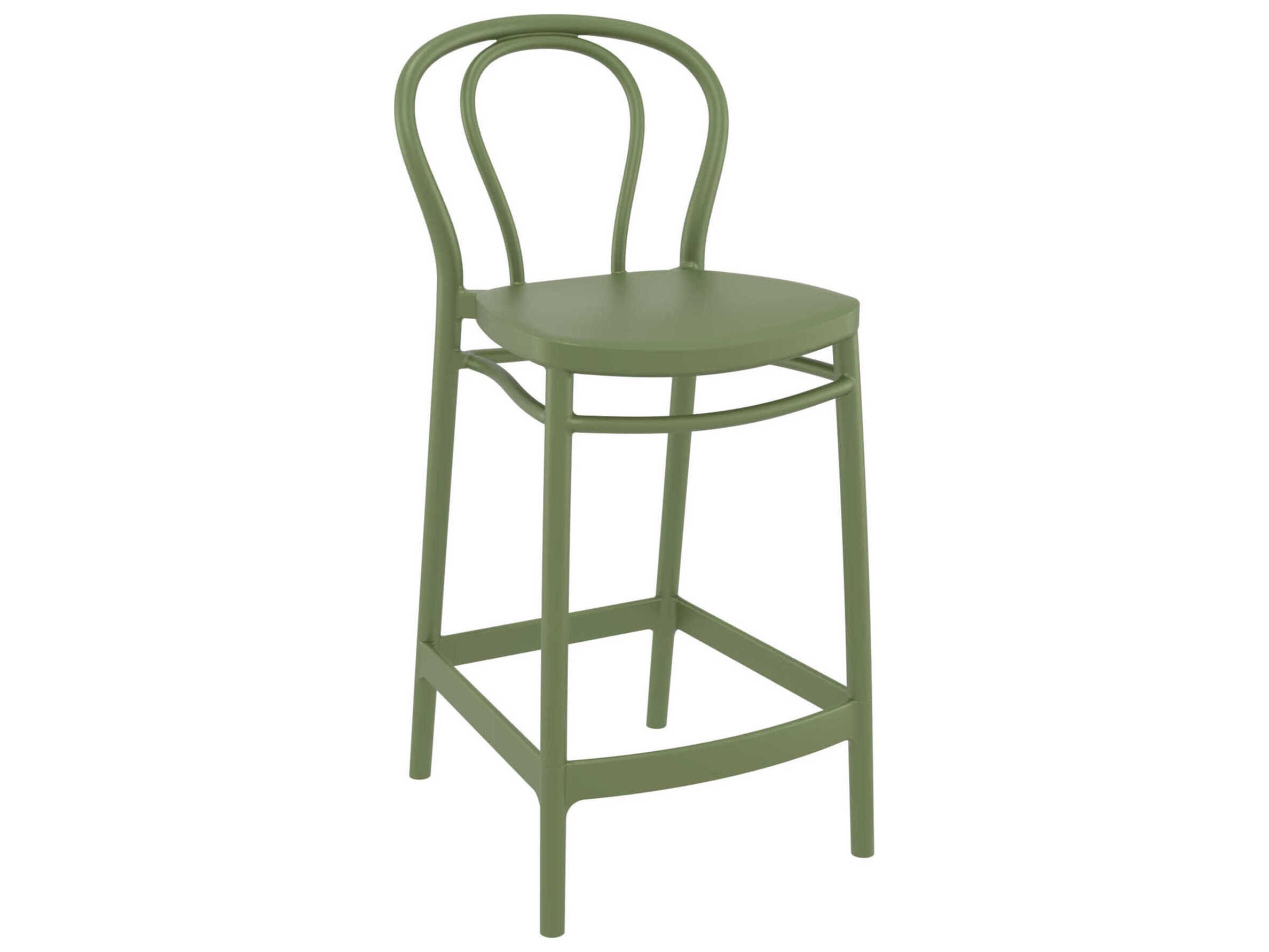 Compamia Victor Olive Green Resin Counter Stool (Set of 2)