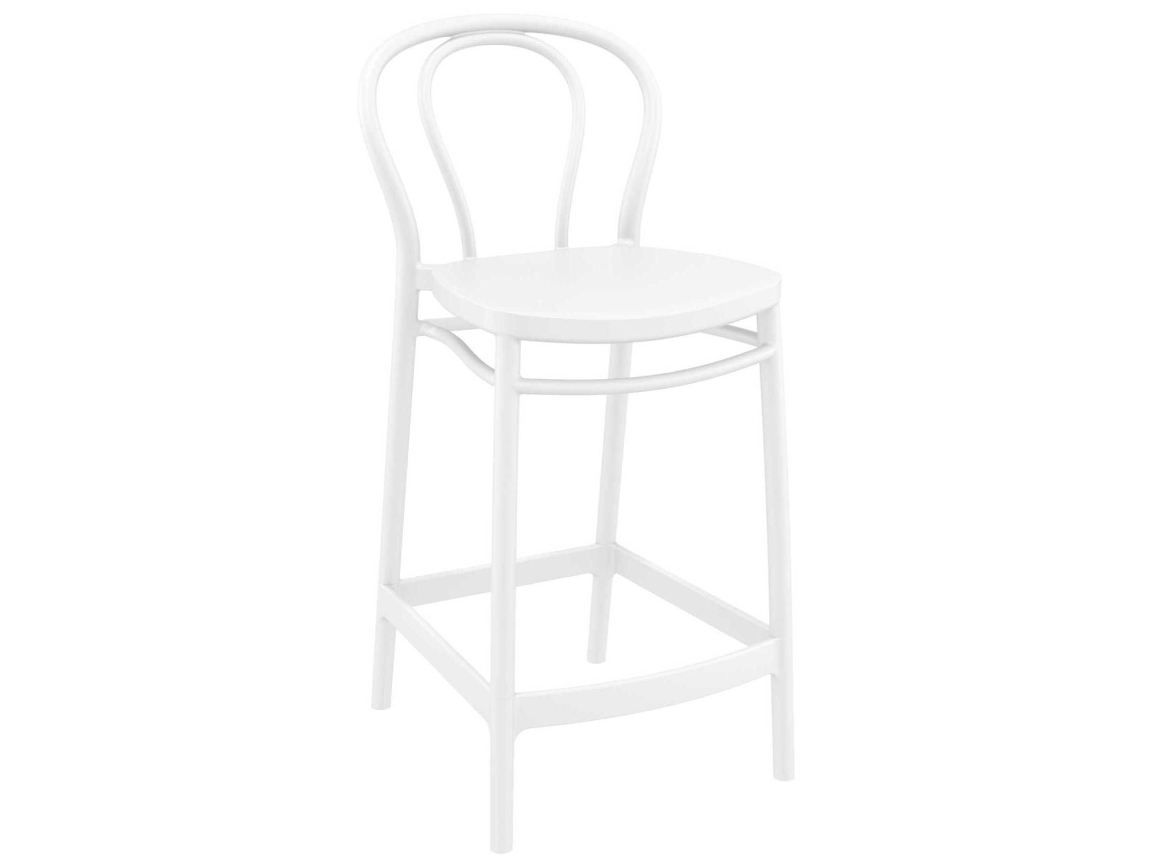Compamia Victor White Resin Counter Stool (Set of 2)