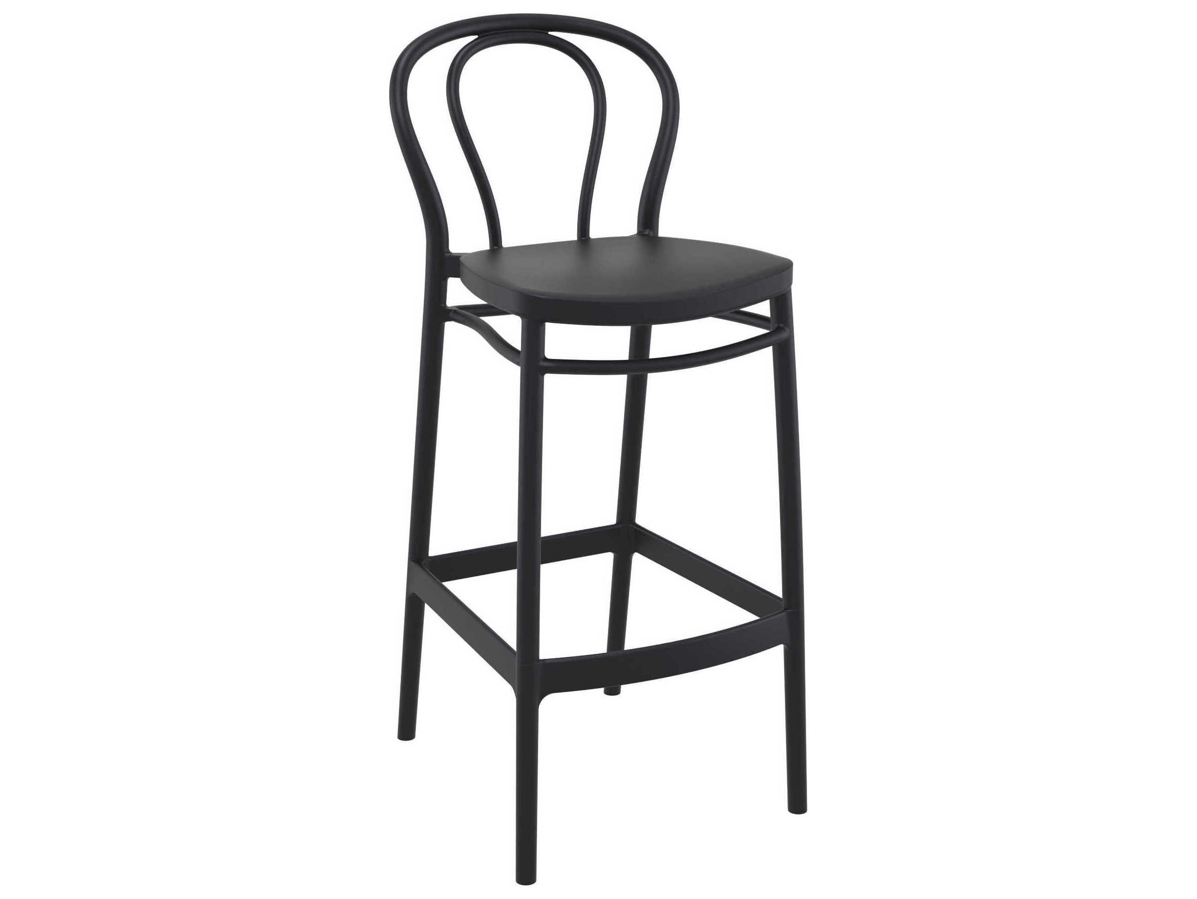Compamia Victor Black Resin Bar Stool (Set of 2)