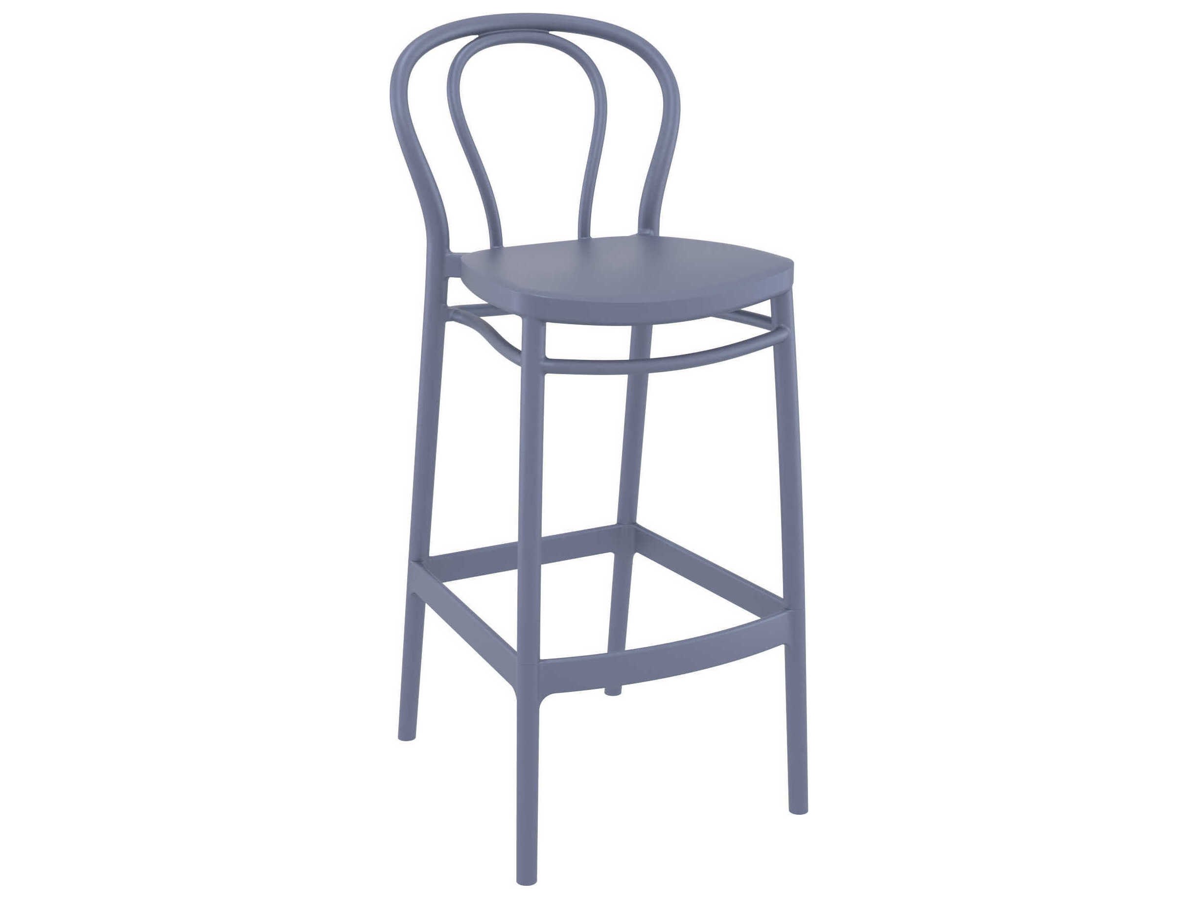 Compamia Victor Dark Gray Resin Bar Stool (Set of 2)