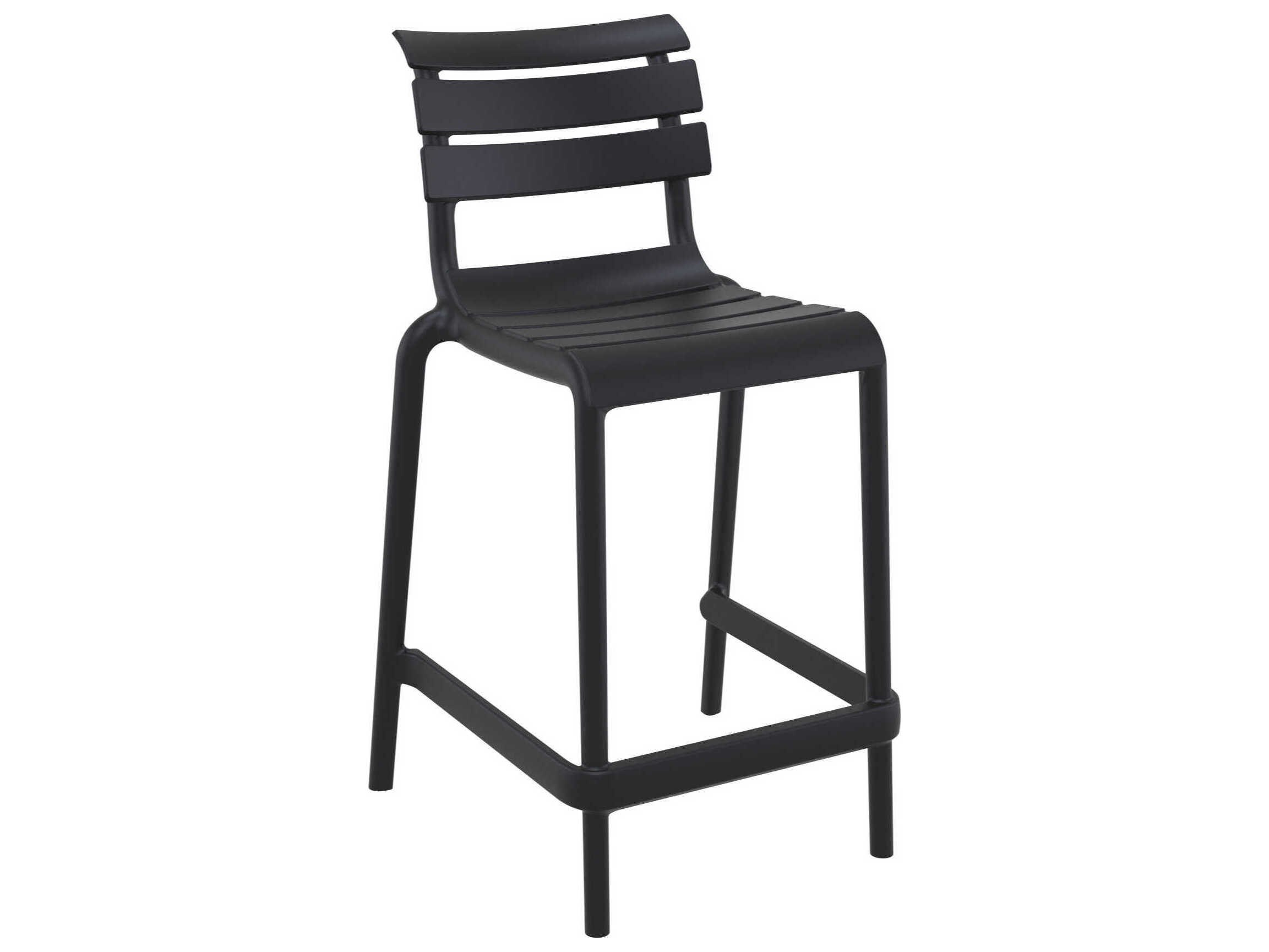 Compamia Helen Black Polypropylene Counter Stool (Set of 2)