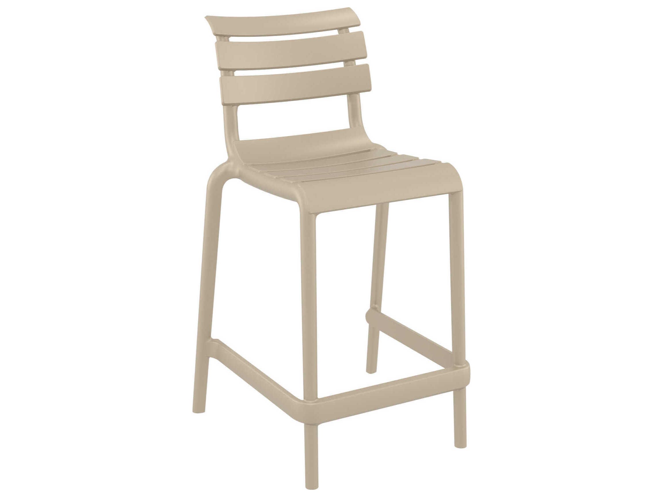 Compamia Helen Taupe Polypropylene Counter Stool (Set of 2)