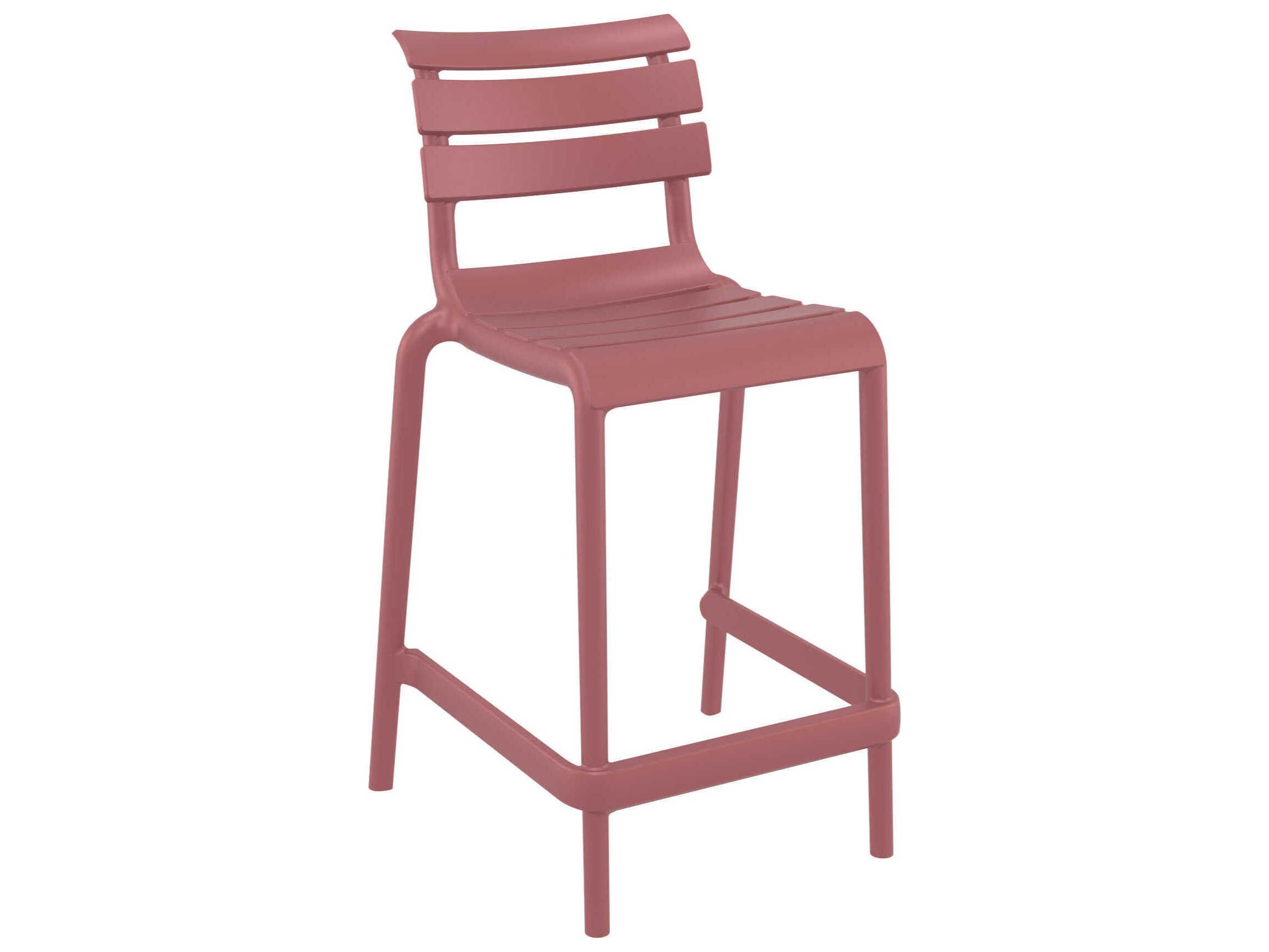 Compamia Helen Marsala Polypropylene Counter Stool (Set of 2)