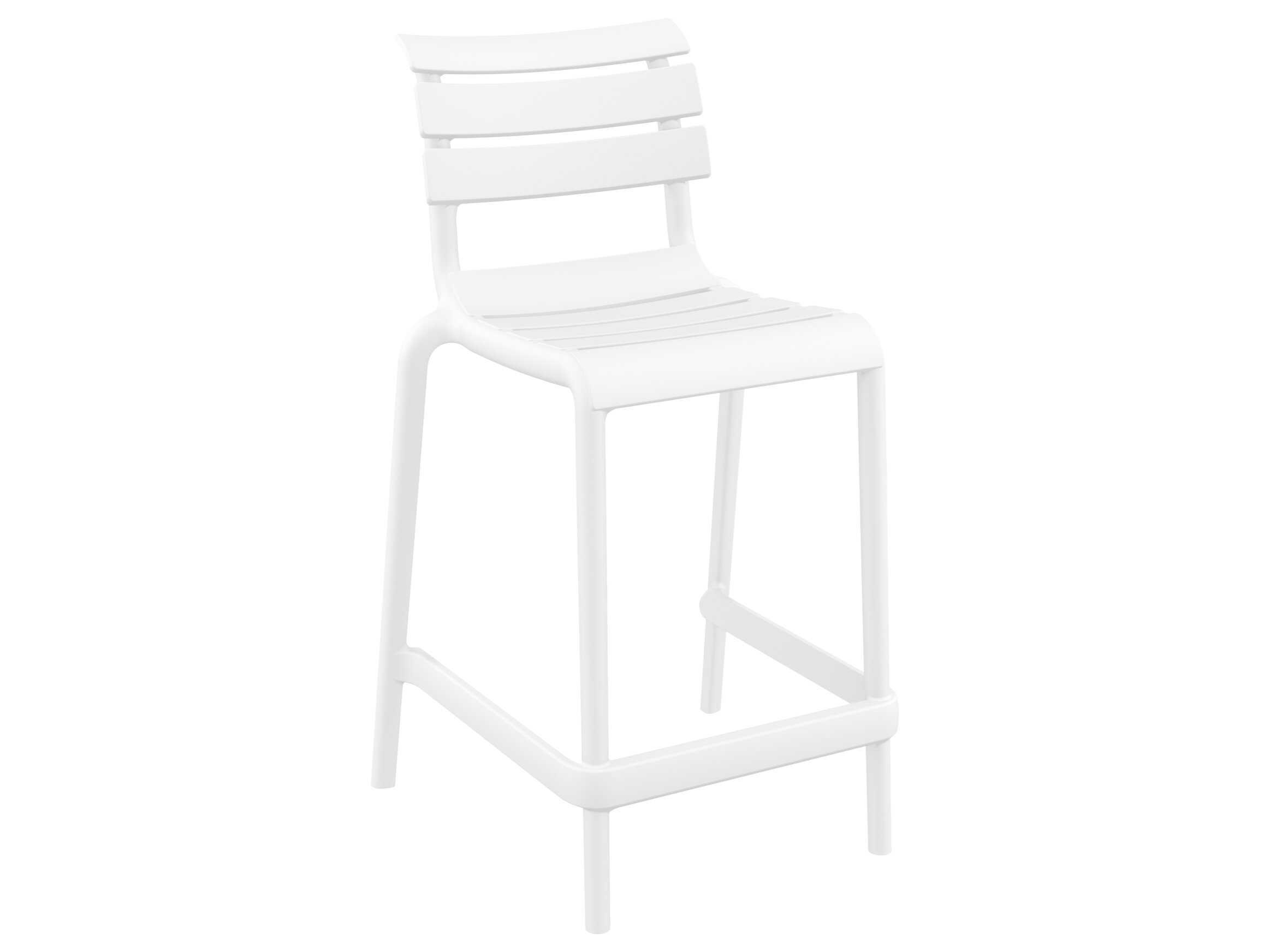 Compamia Helen White Polypropylene Counter Stool (Set of 2)