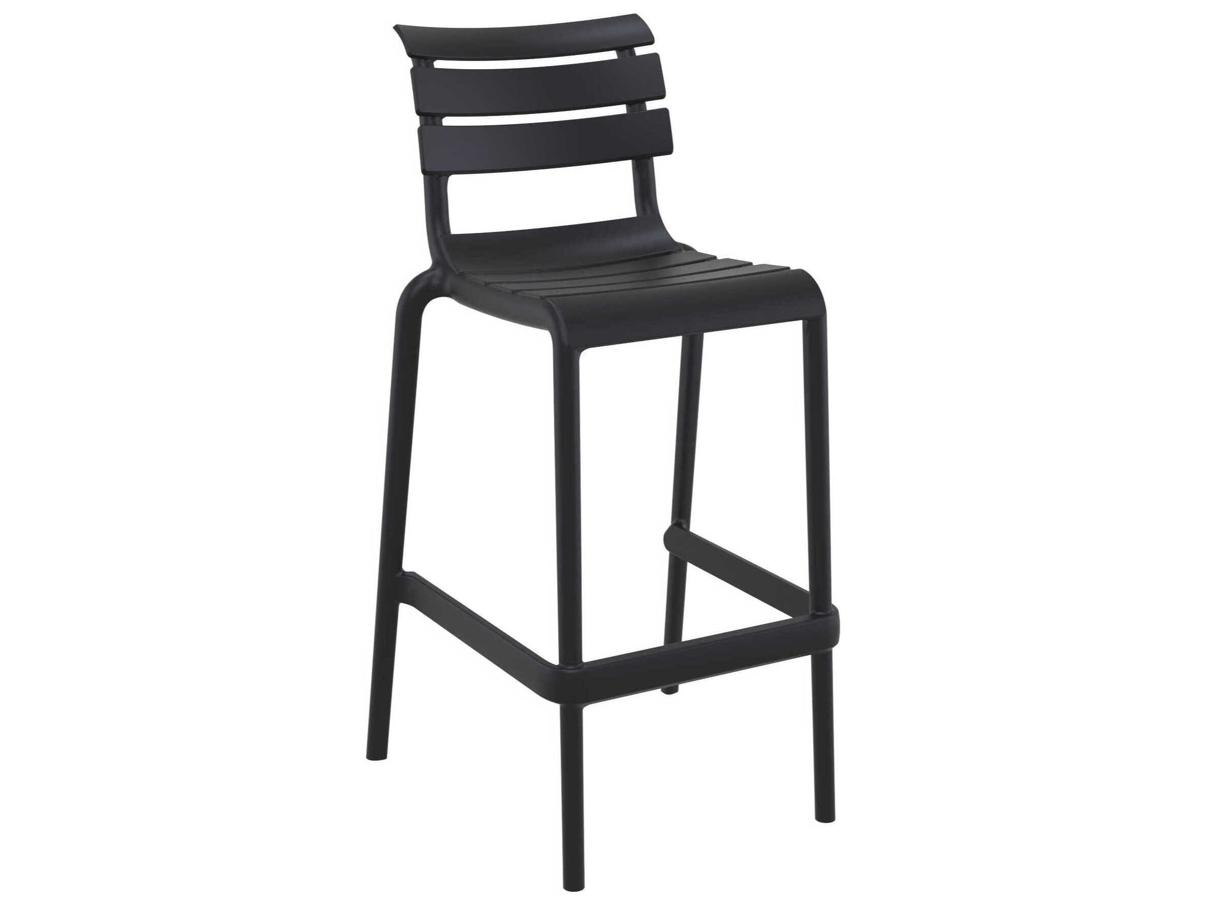 Compamia Helen Black Polypropylene Bar Stool (Set of 2)