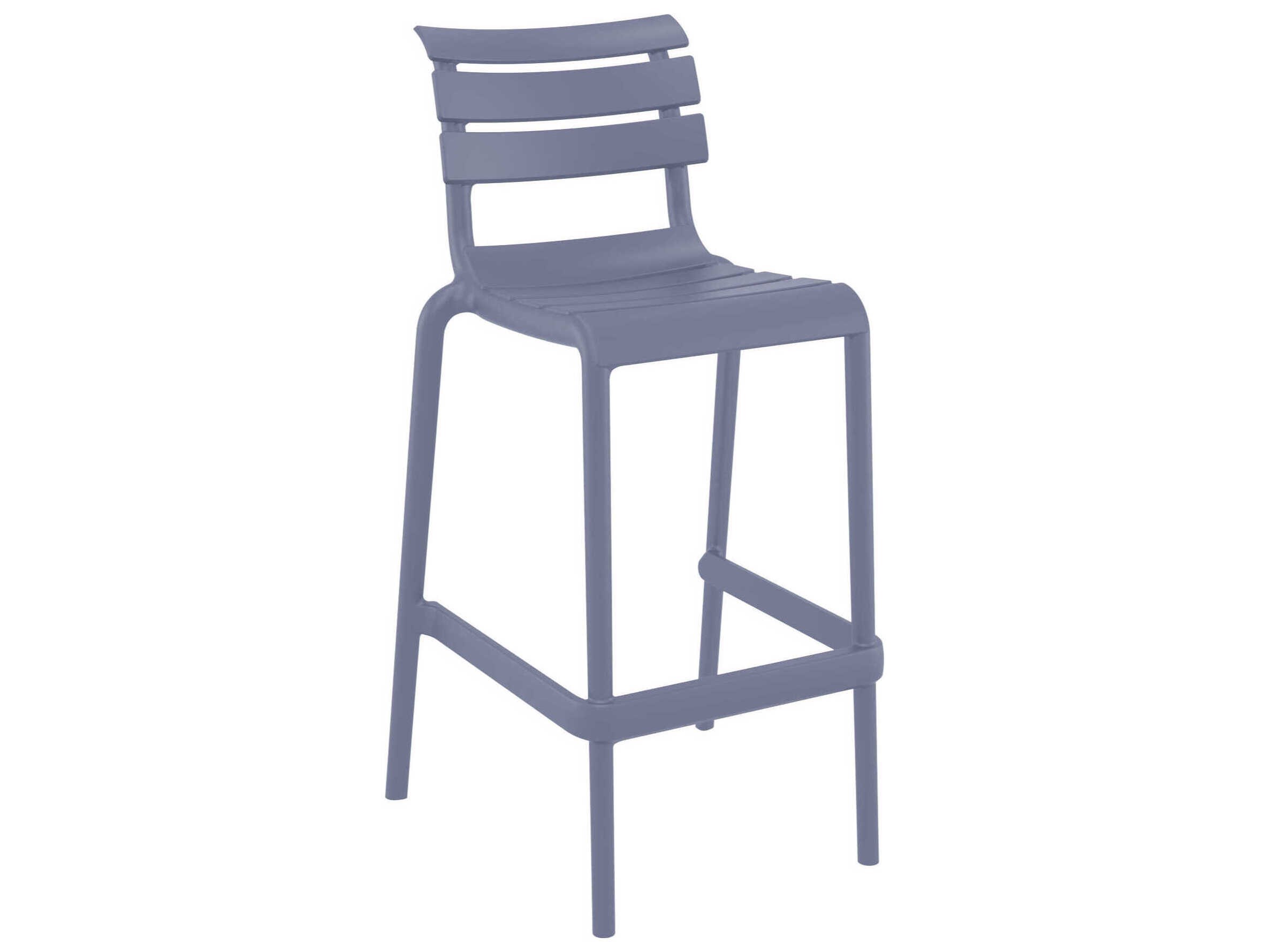 Compamia Helen Dark Gray Polypropylene Bar Stool (Set of 2)