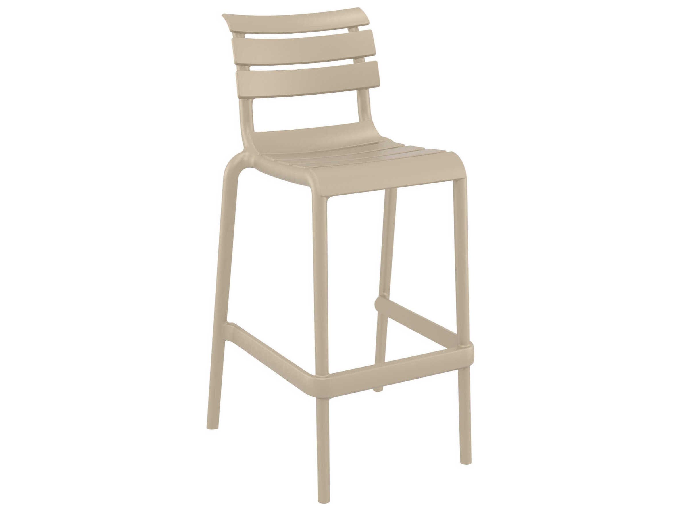 Compamia Helen Taupe Polypropylene Bar Stool (Set of 2)