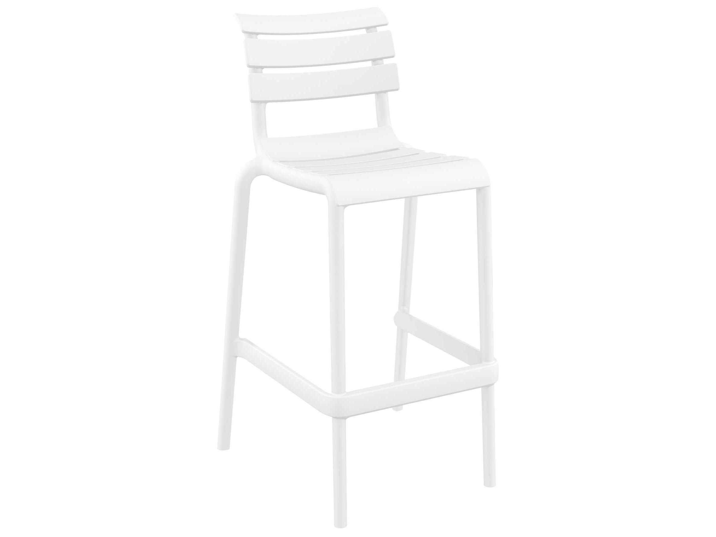 Compamia Helen White Polypropylene Bar Stool (Set of 2)