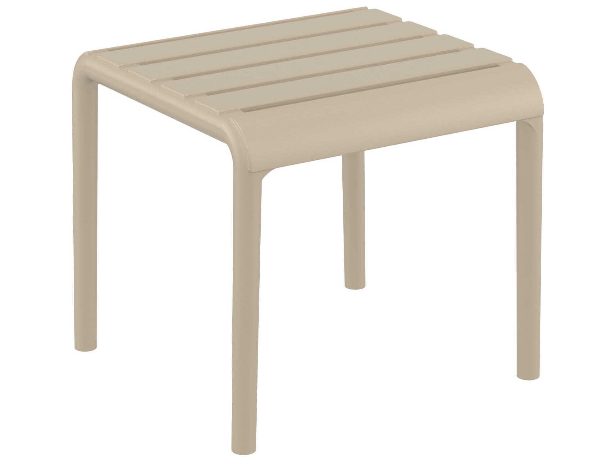 Compamia Paris Taupe Polypropylene Square End Table