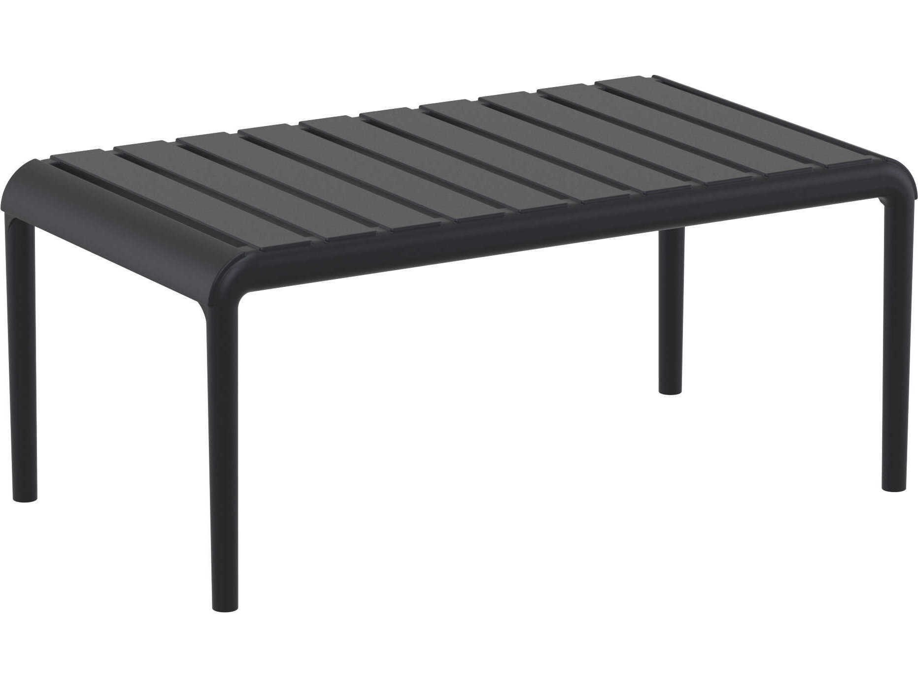 Compamia Paris Black Polypropylene Rectangular Coffee Table