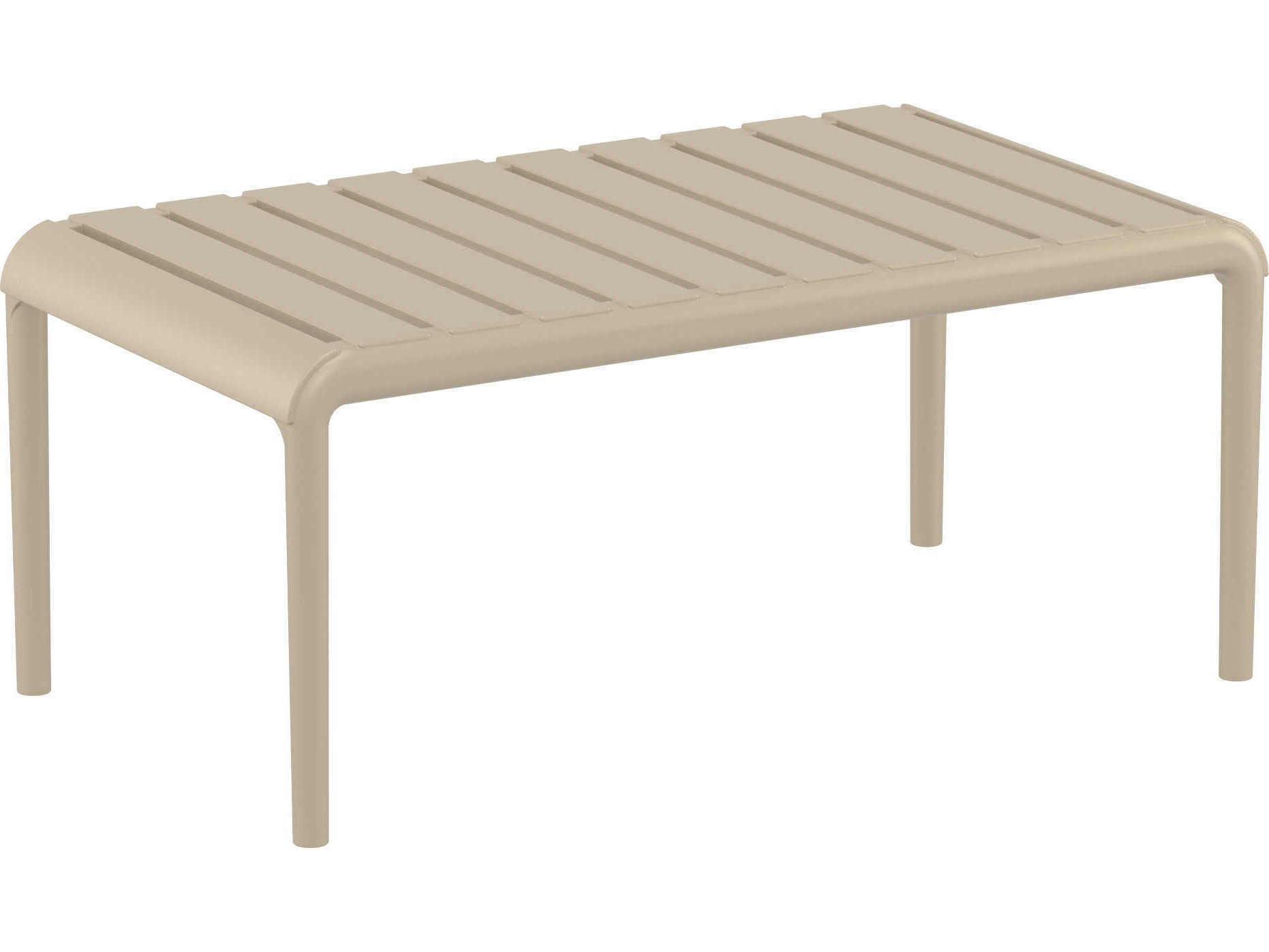 Compamia Paris Taupe Polypropylene Rectangular Coffee Table