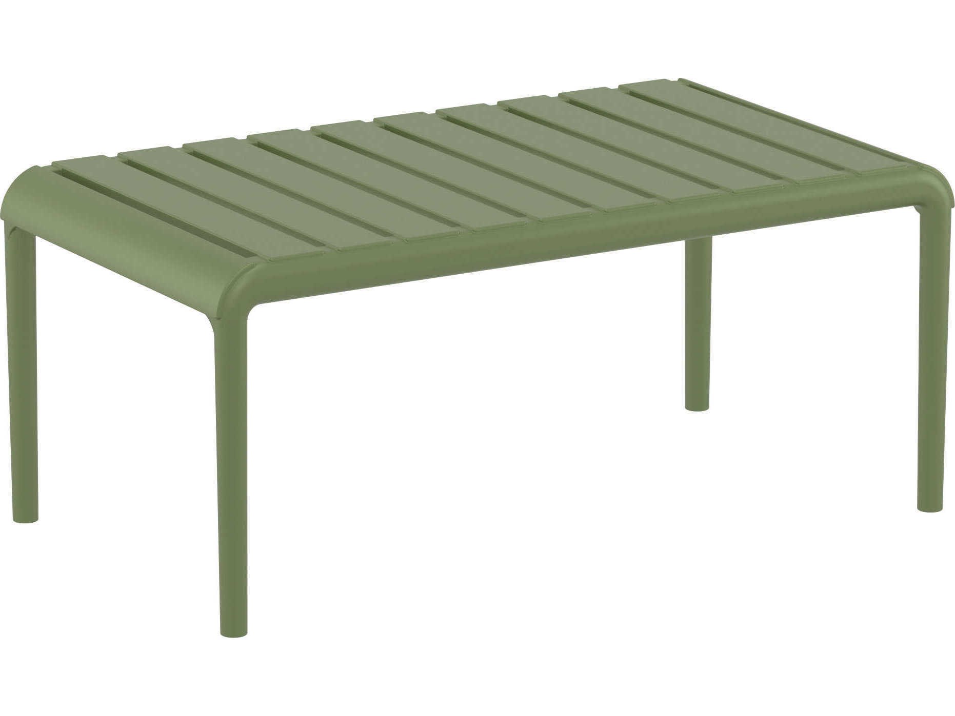 Compamia Paris Olive Green Polypropylene Rectangular Coffee Table