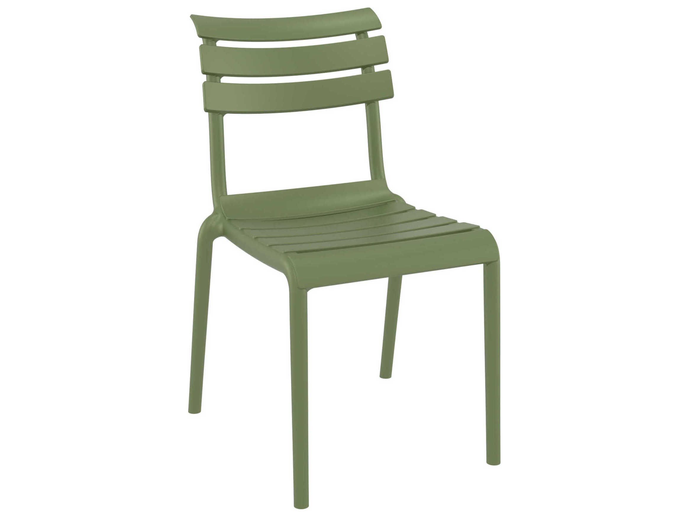 Compamia Helen Olive Green Polypropylene Dining Chair (Set of 2)
