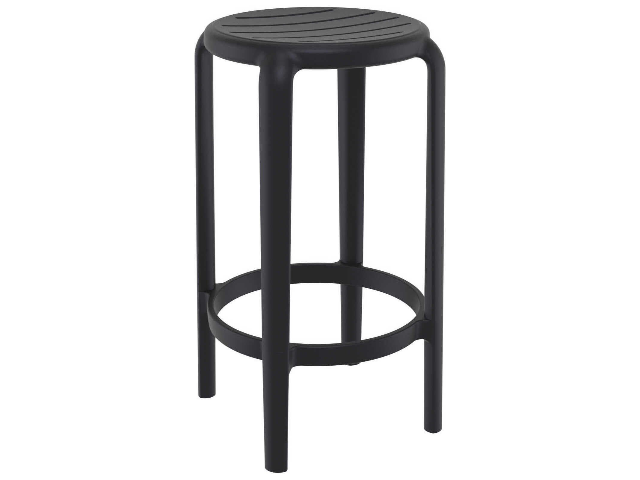 Compamia Tom Black Polypropylene Counter Stool (Set of 2)