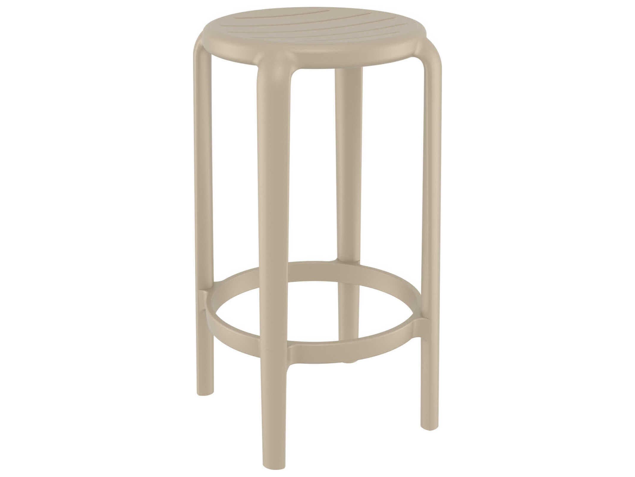 Compamia Tom Taupe Polypropylene Counter Stool (Set of 2)