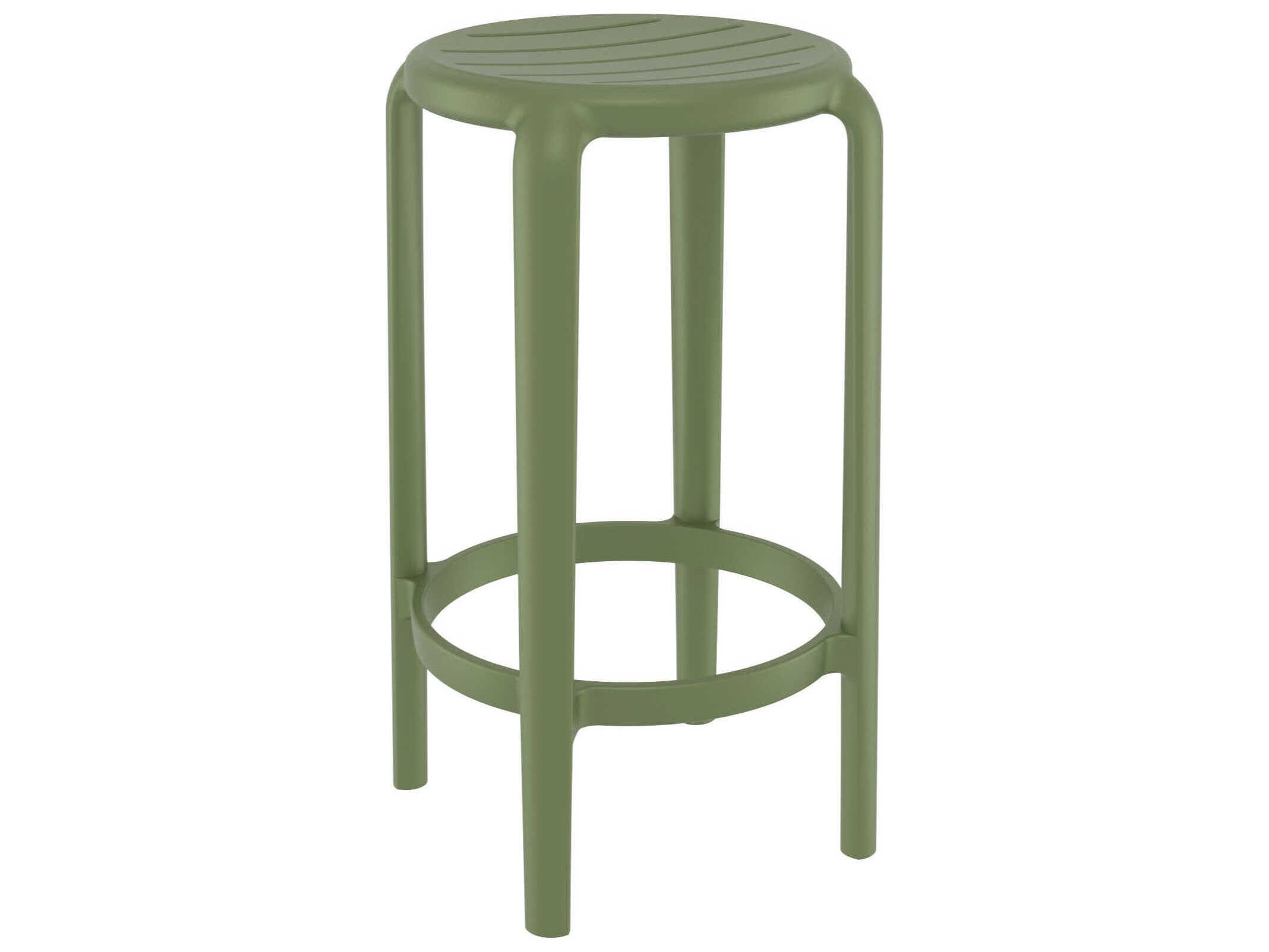 Compamia Tom Olive Green Polypropylene Counter Stool (Set of 2)