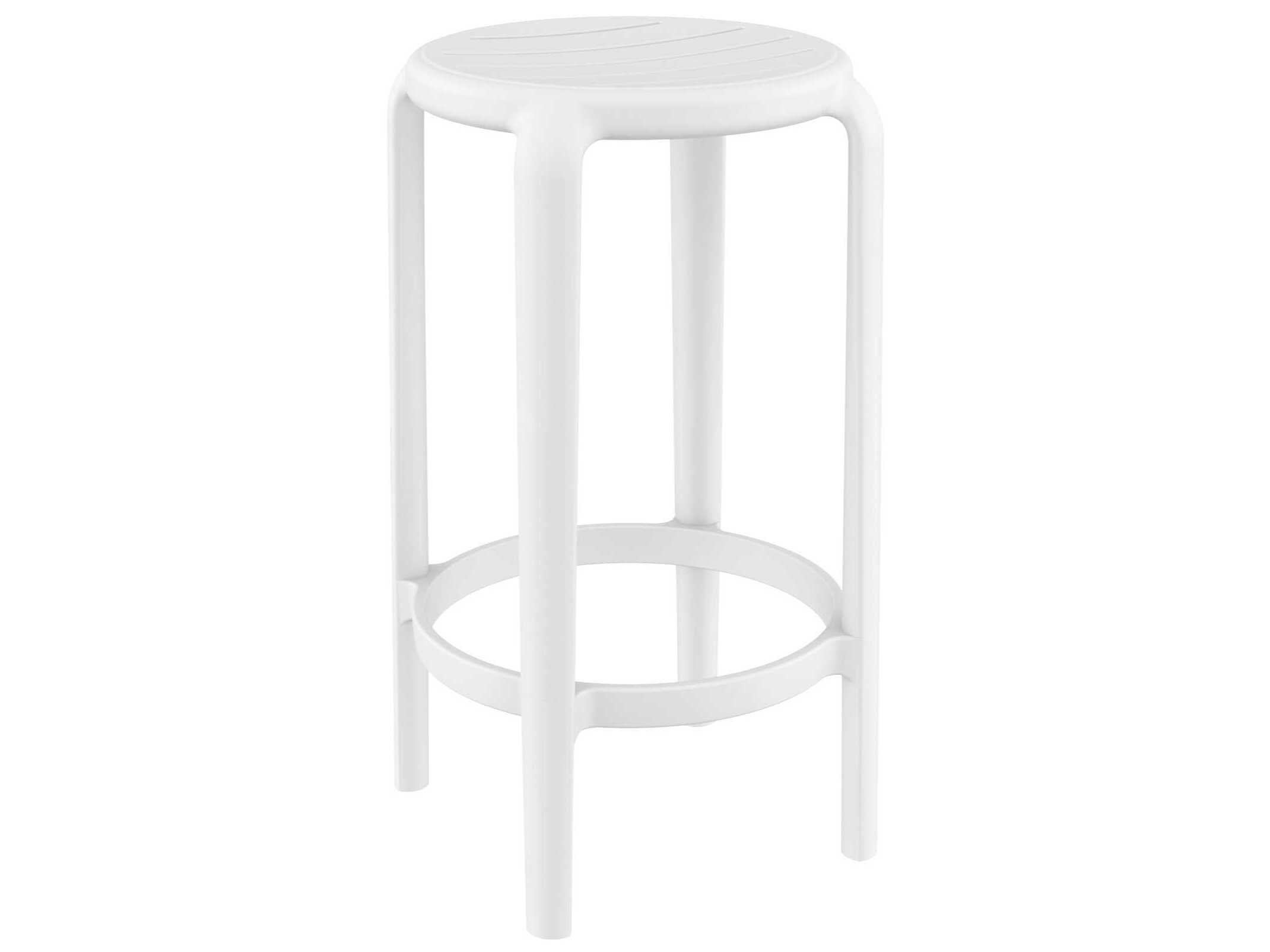 Compamia Tom White Polypropylene Counter Stool (Set of 2)