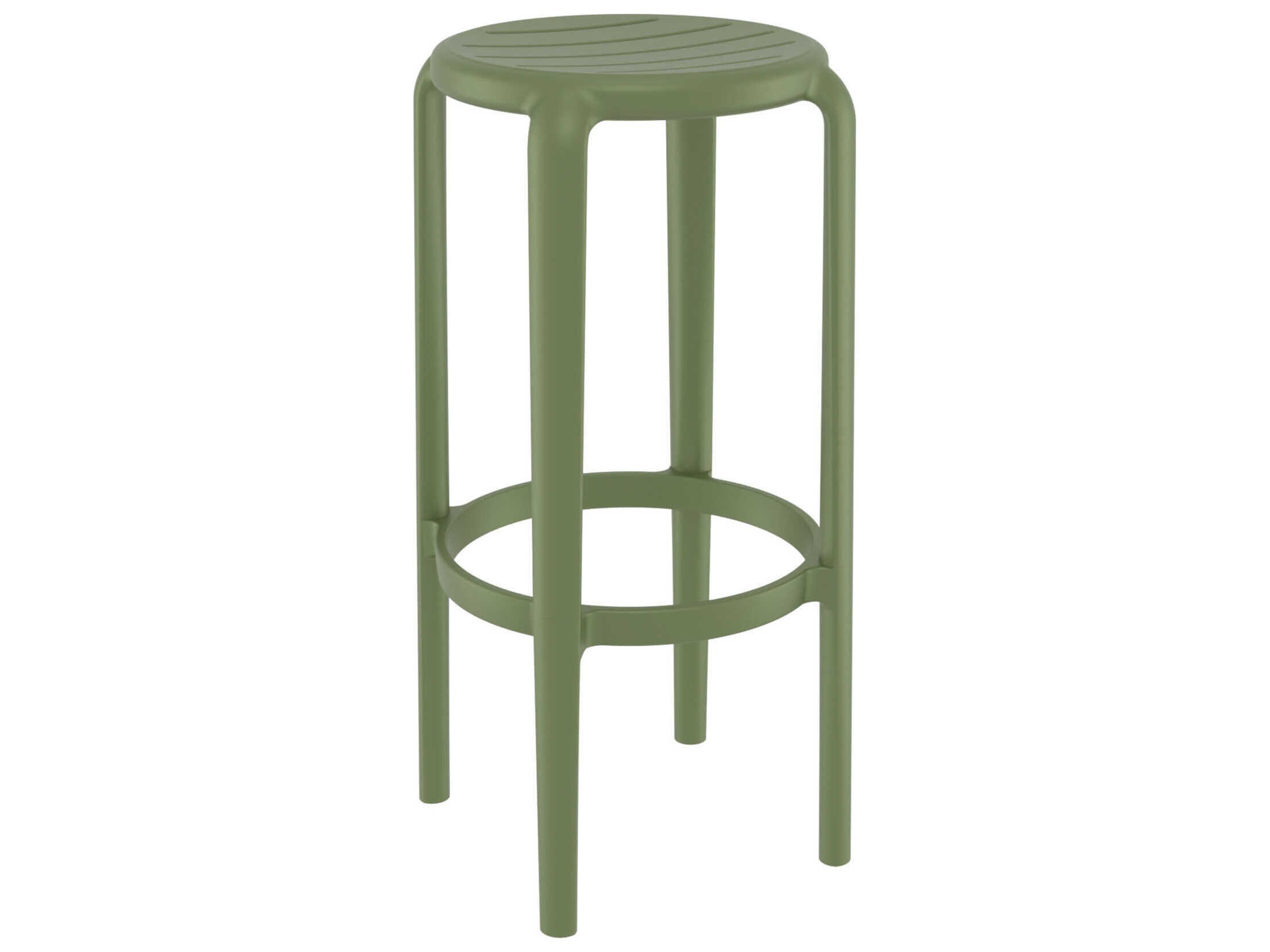 Compamia Tom Olive Green Polypropylene Bar Stool (Set of 2)