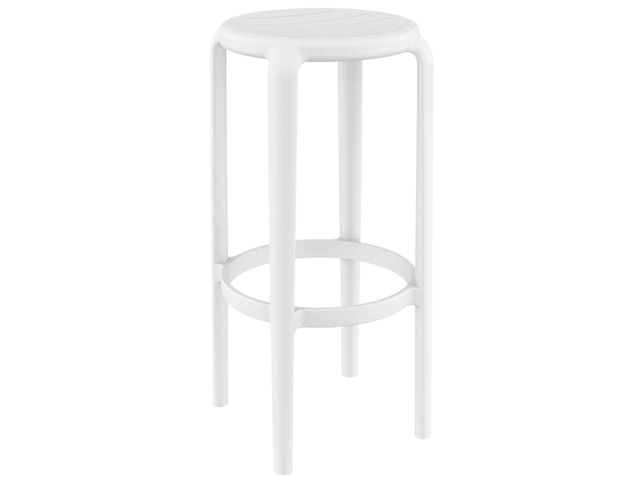 Compamia Tom White Polypropylene Bar Stool (Set of 2)