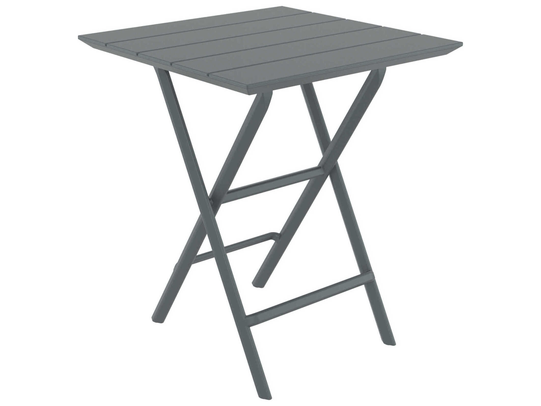 Compamia Helen Dark Gray Polypropylene Square Bistro Table