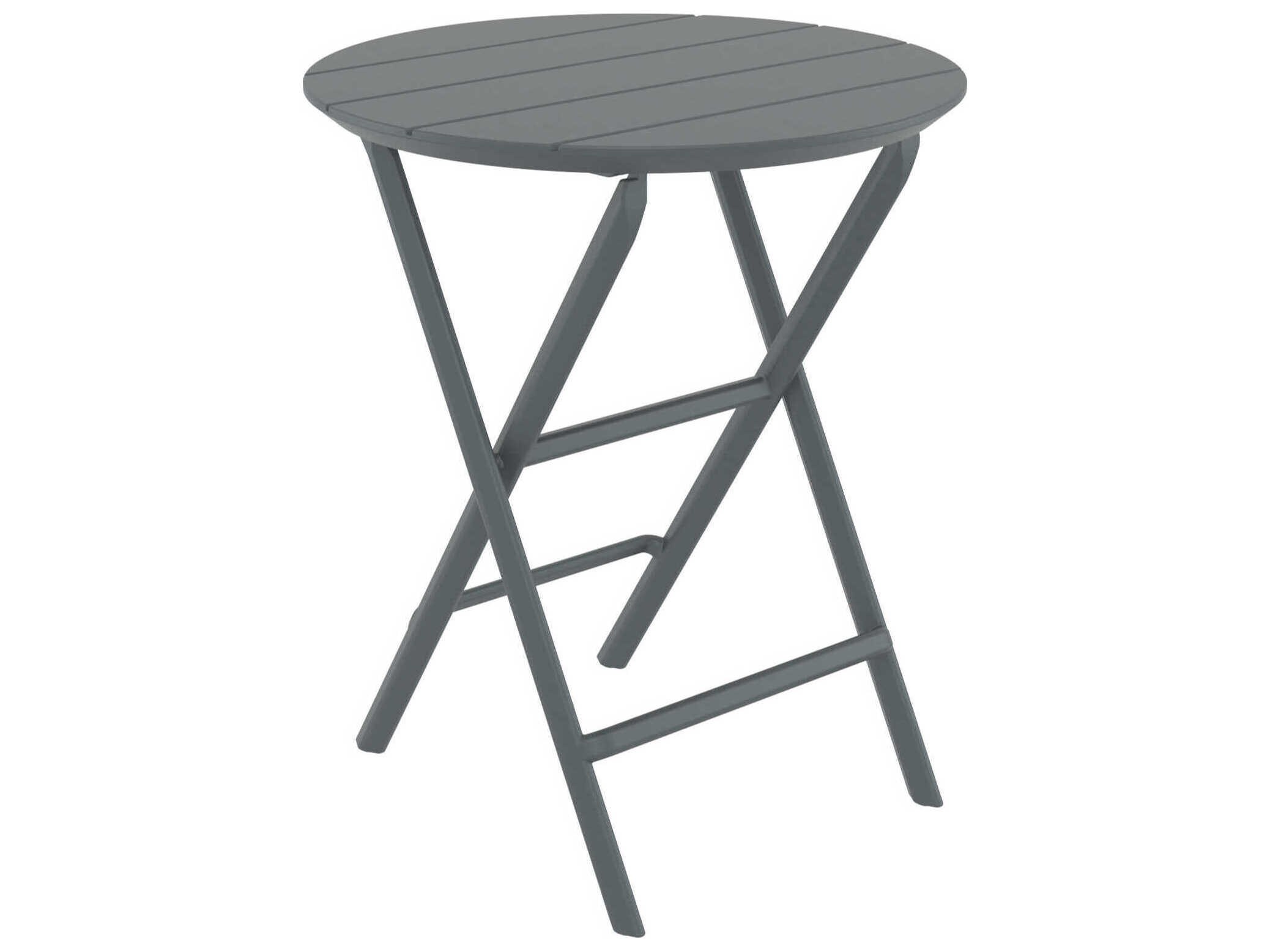 Compamia Helen Dark Gray Polypropylene Round Bistro Table