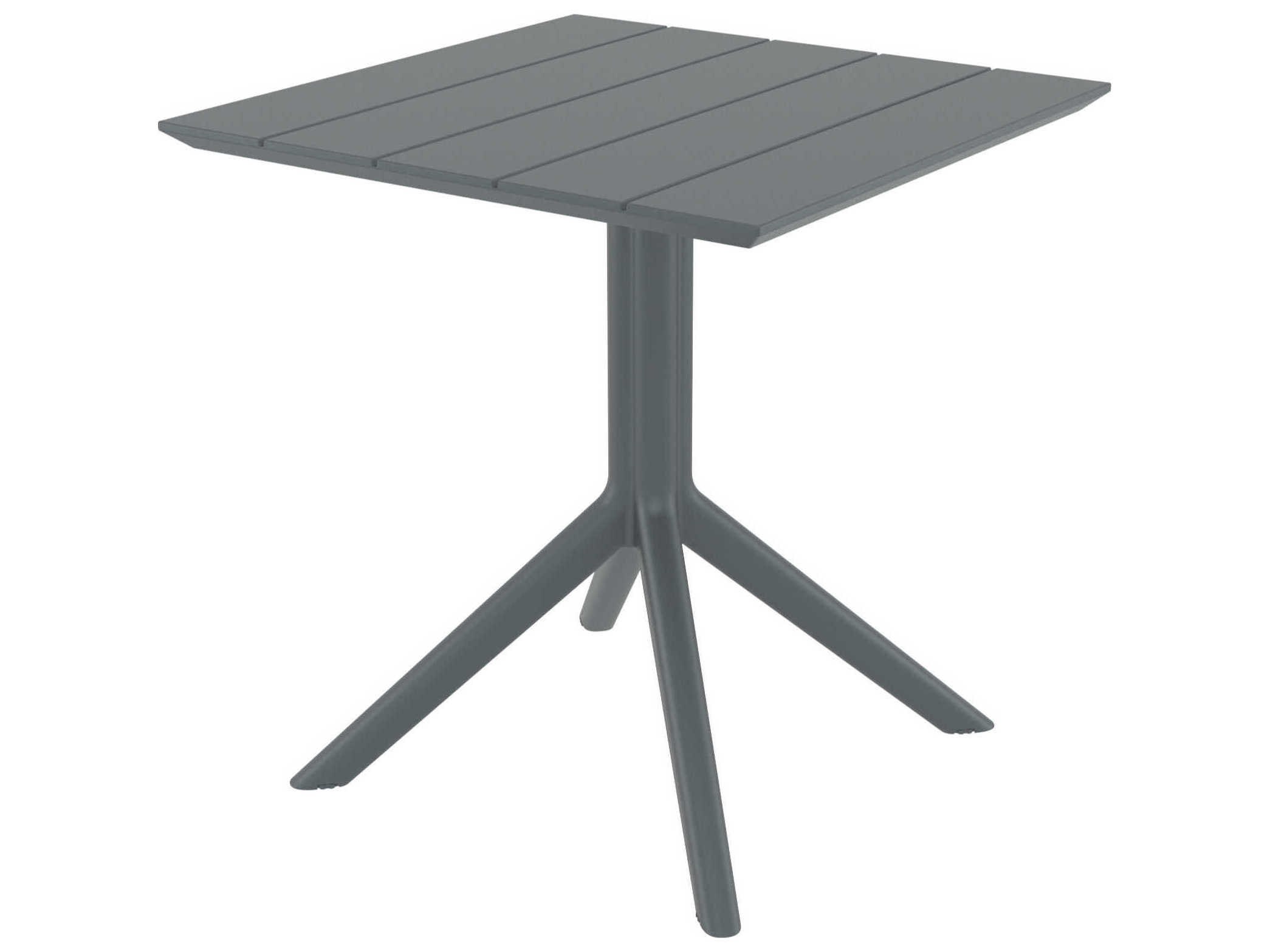 Compamia Paris Dark Gray Polypropylene Square Dining Table