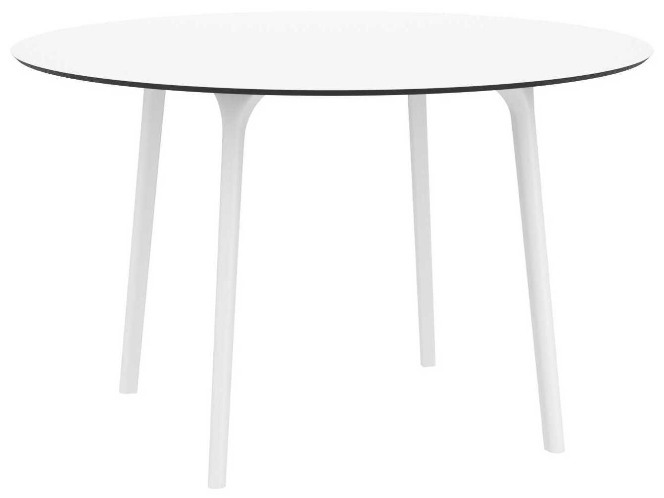 Compamia Maya White Resin Round Dining Table