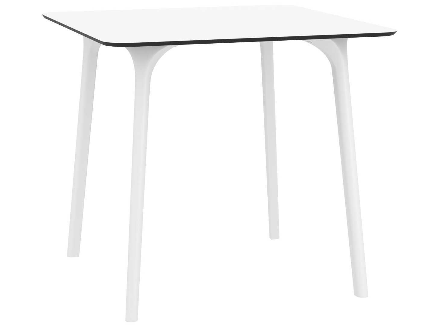 Compamia Maya White Resin Square Dining Table