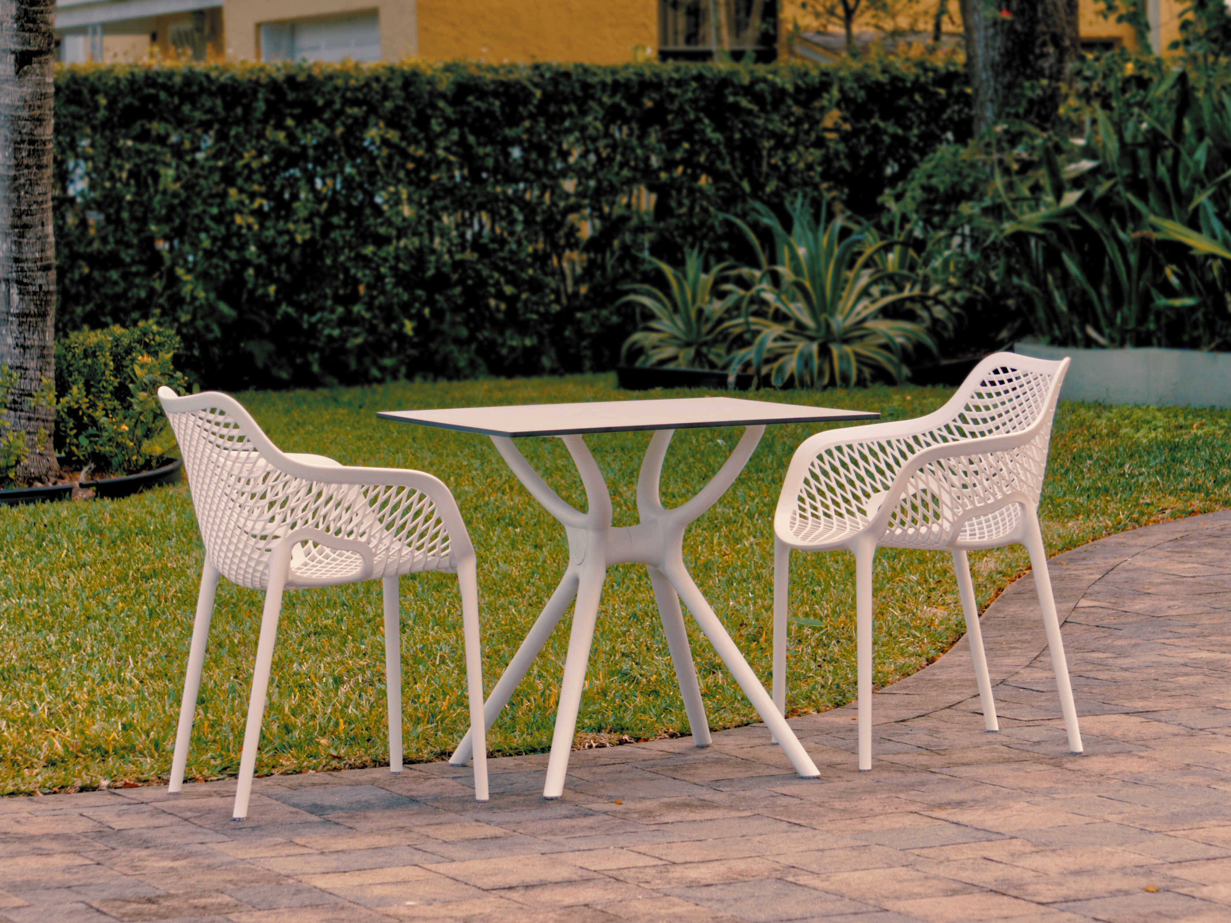 Compamia Air White Polypropylene Dining Set