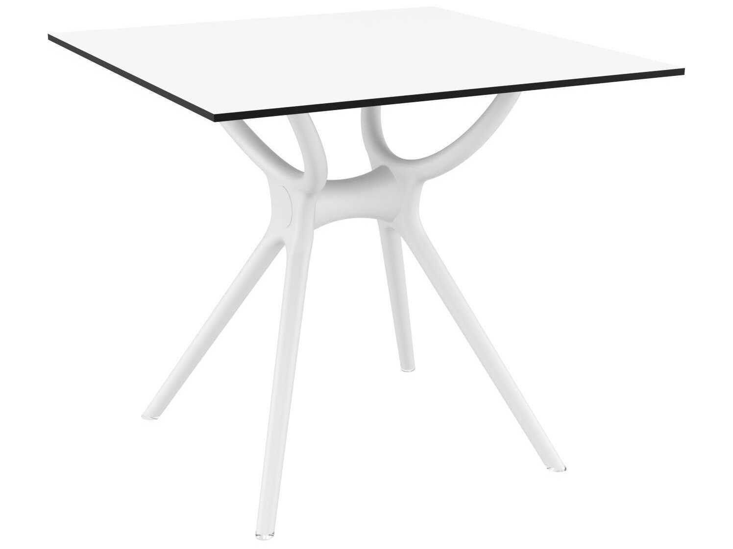 Compamia Air White Resin Square Dining Table