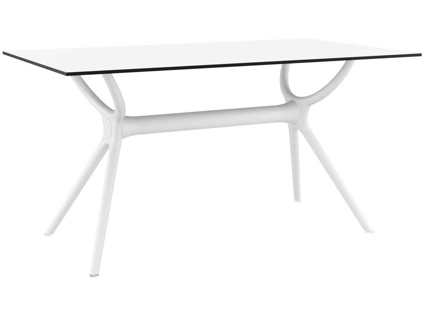 Compamia Air White Resin Rectangular Dining Table