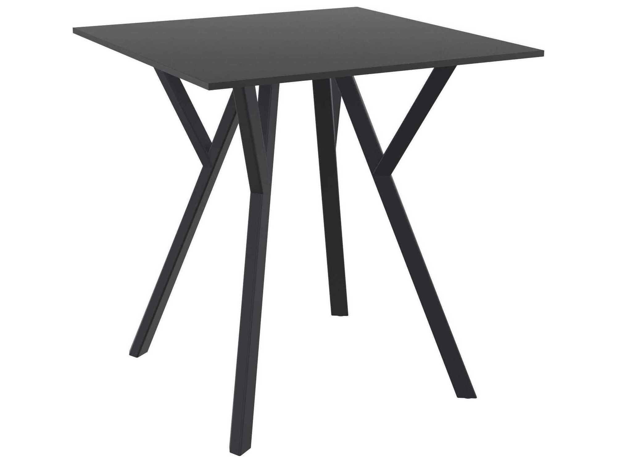 Compamia Max Black Resin Square Dining Table