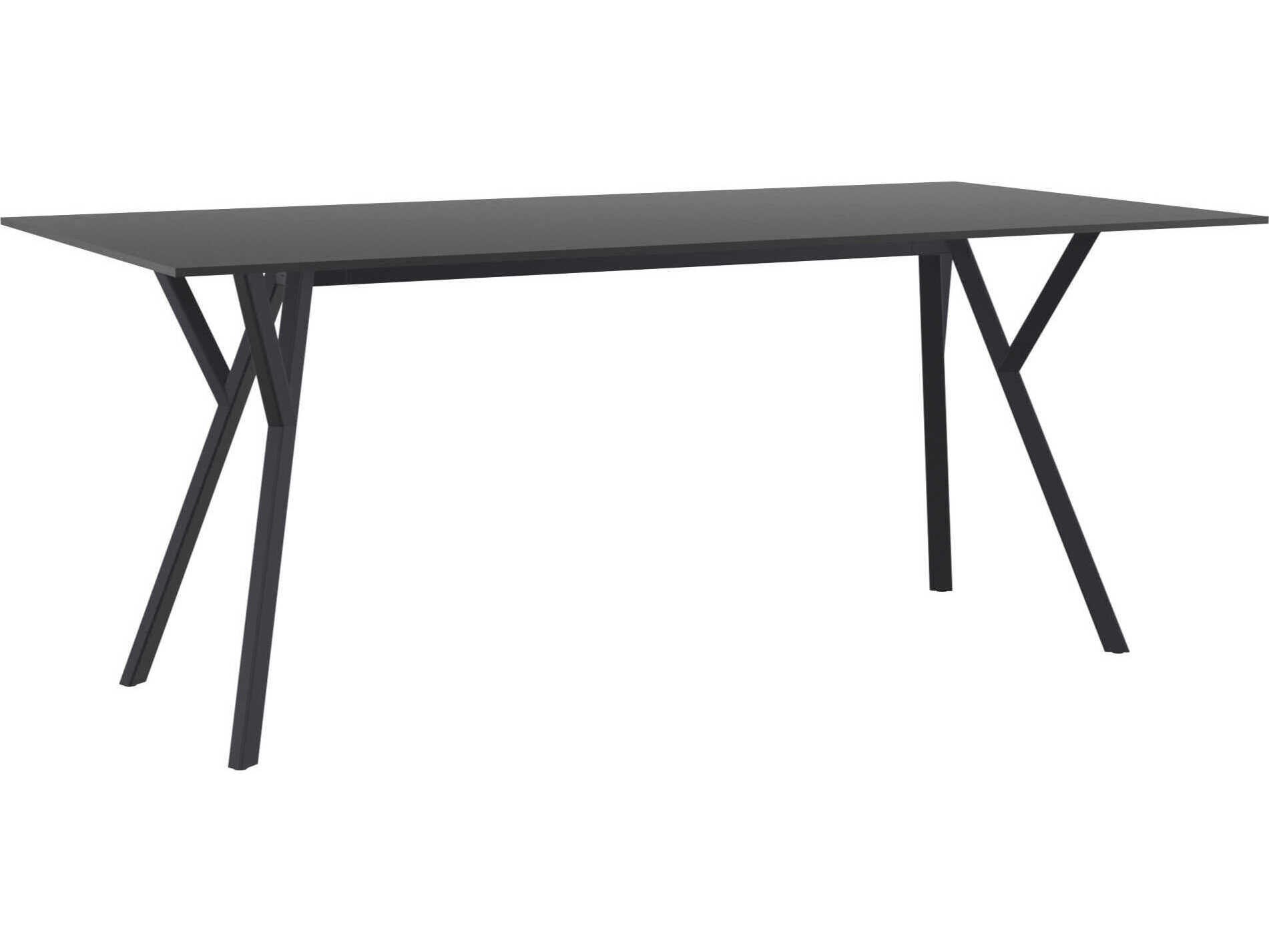 Compamia Max Black Resin Rectangular Dining Table