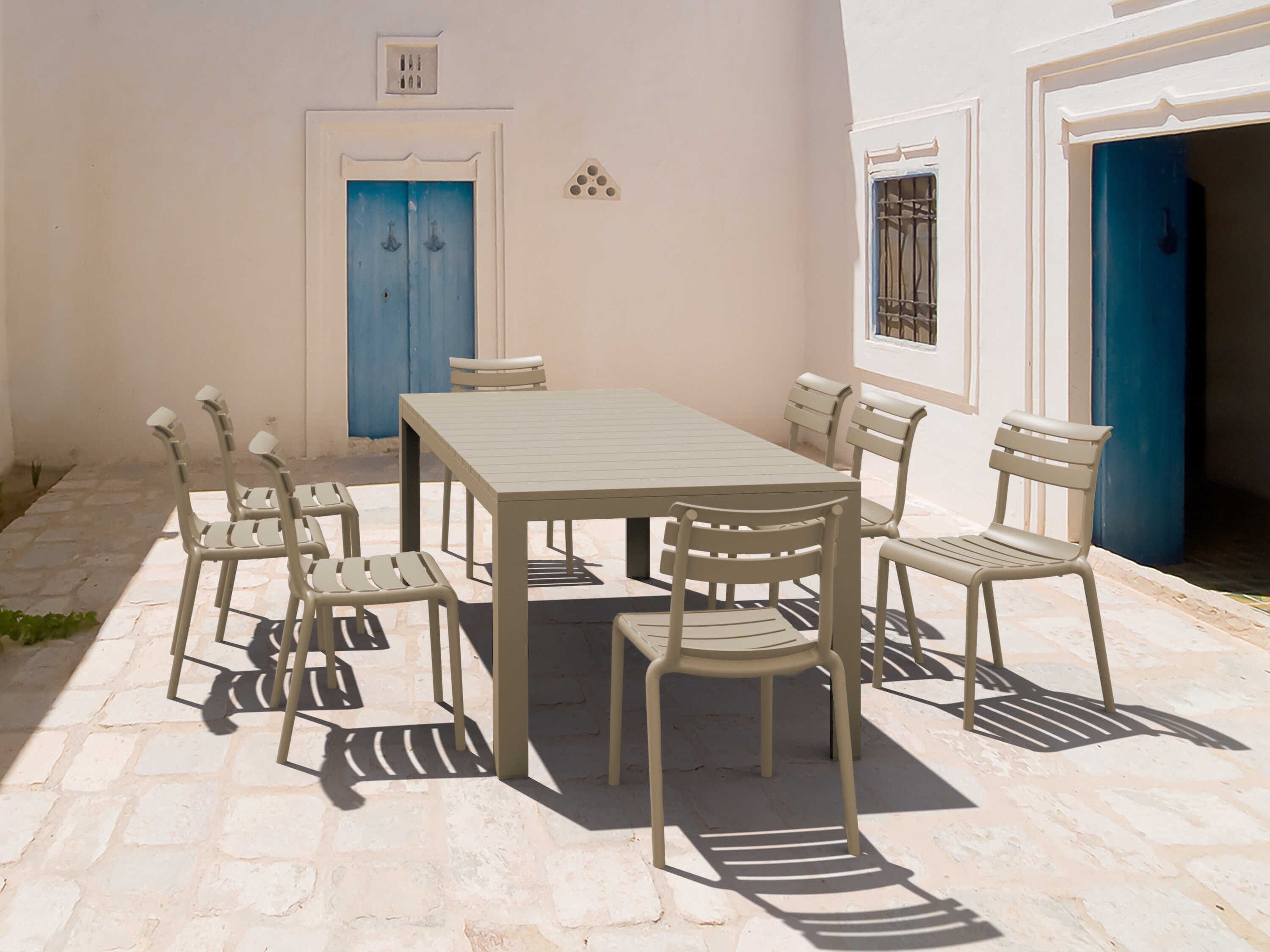 Compamia Helen Taupe Polypropylene Dining Set