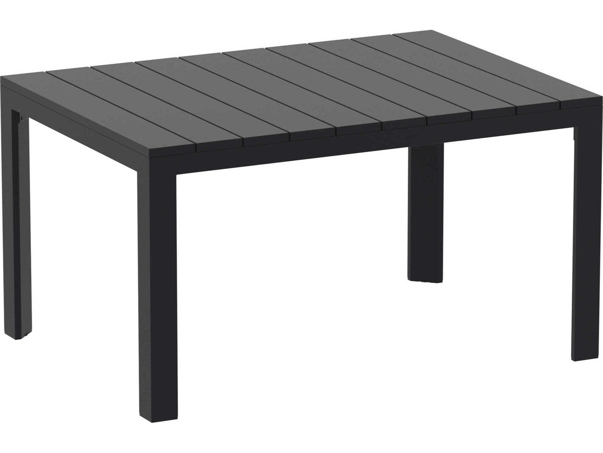 Compamia Atlantic Black Aluminum Rectangular Dining Table