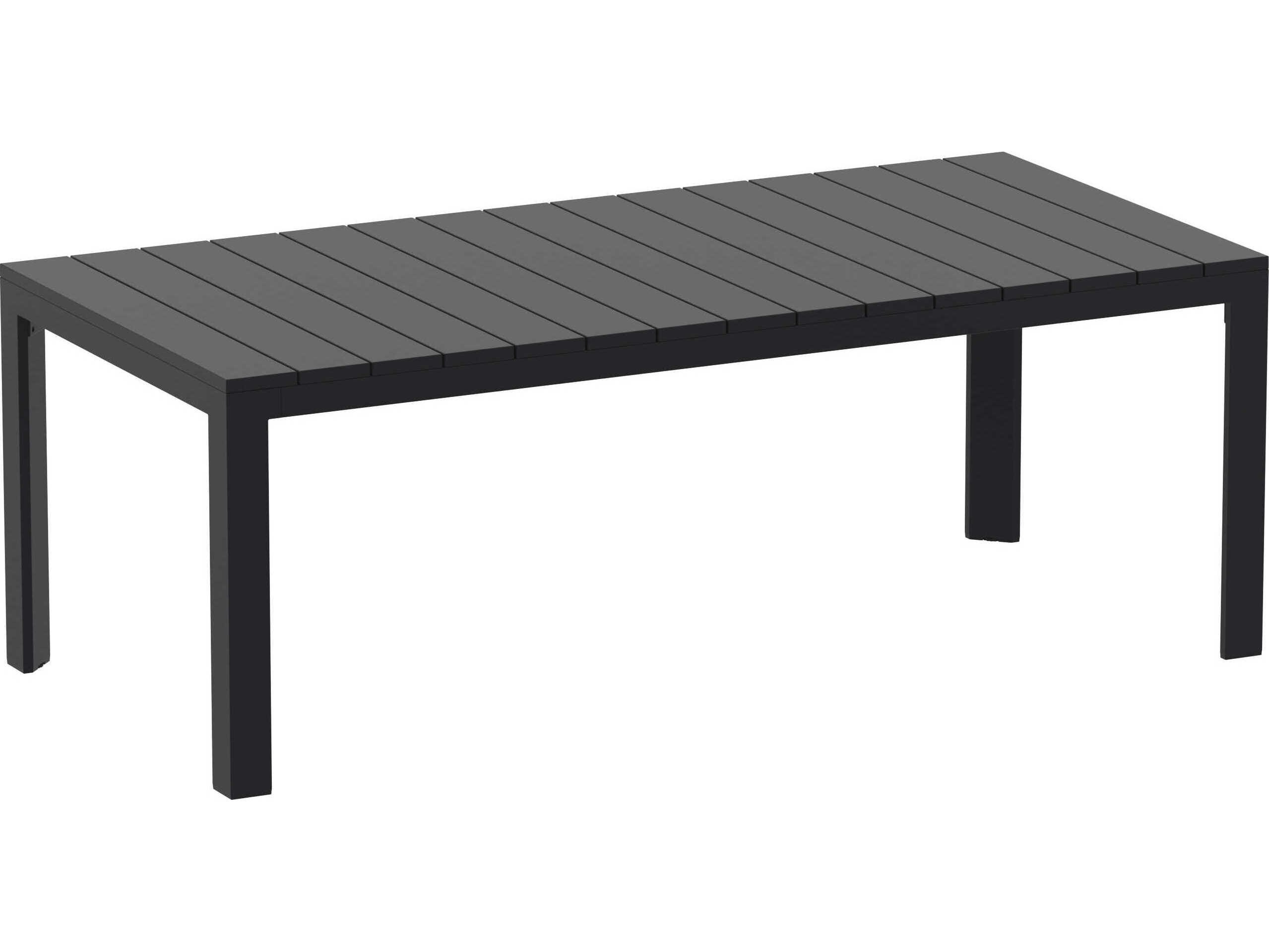 Compamia Atlantic Black Aluminum Rectangular Dining Table