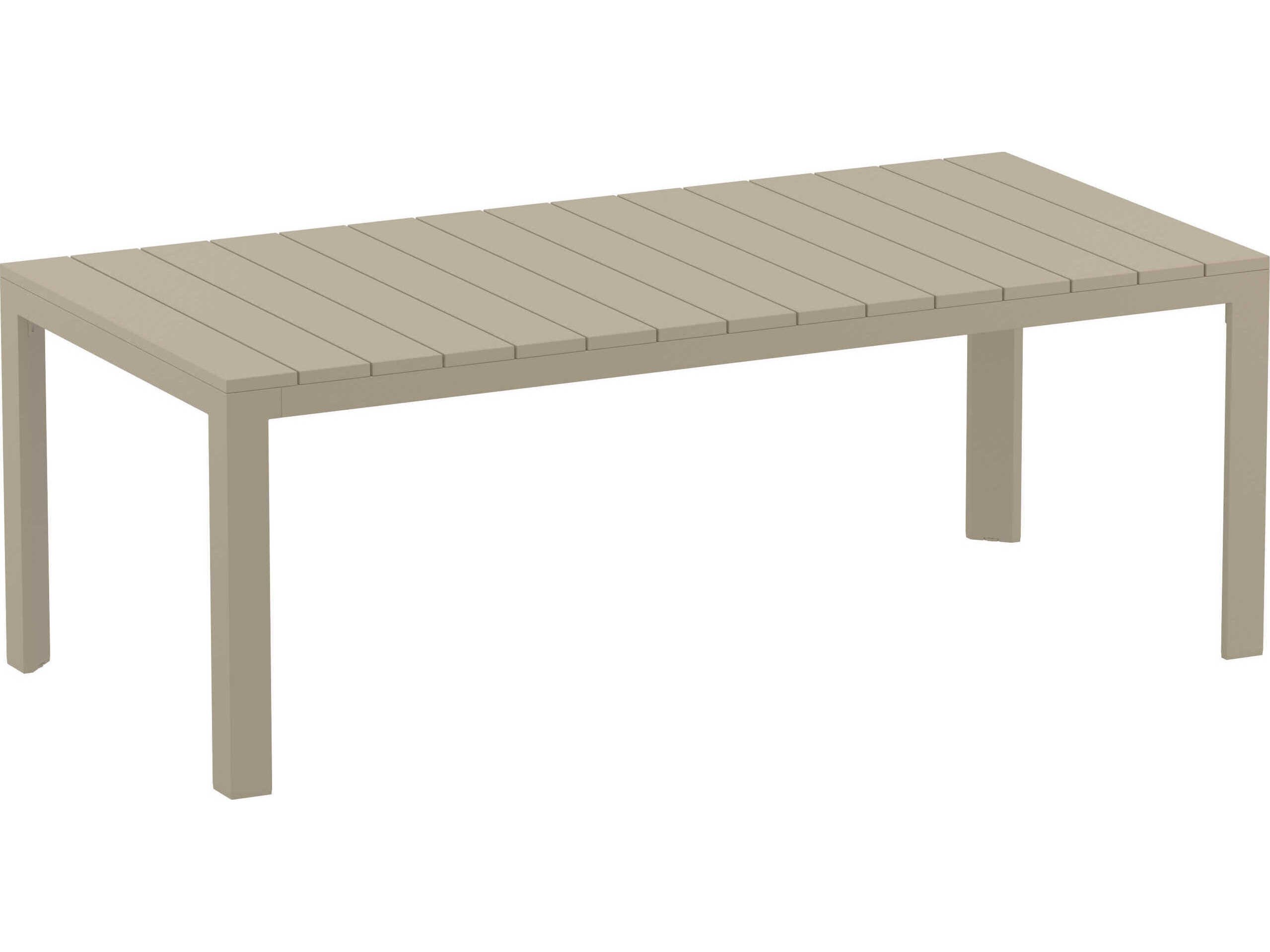 Compamia Atlantic Taupe Aluminum Rectangular Dining Table