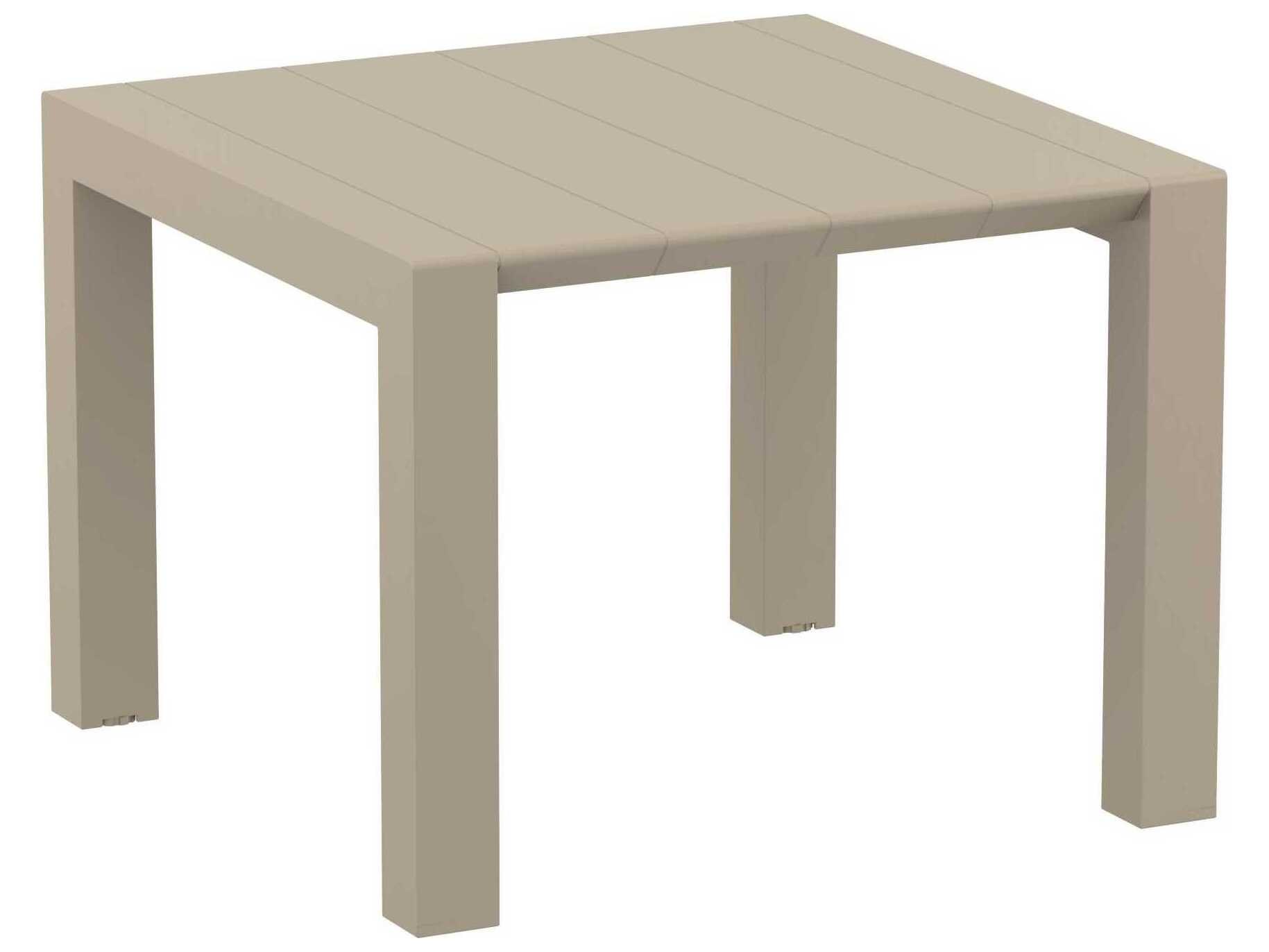 Compamia Vegas Taupe Polypropylene Square Dining Table
