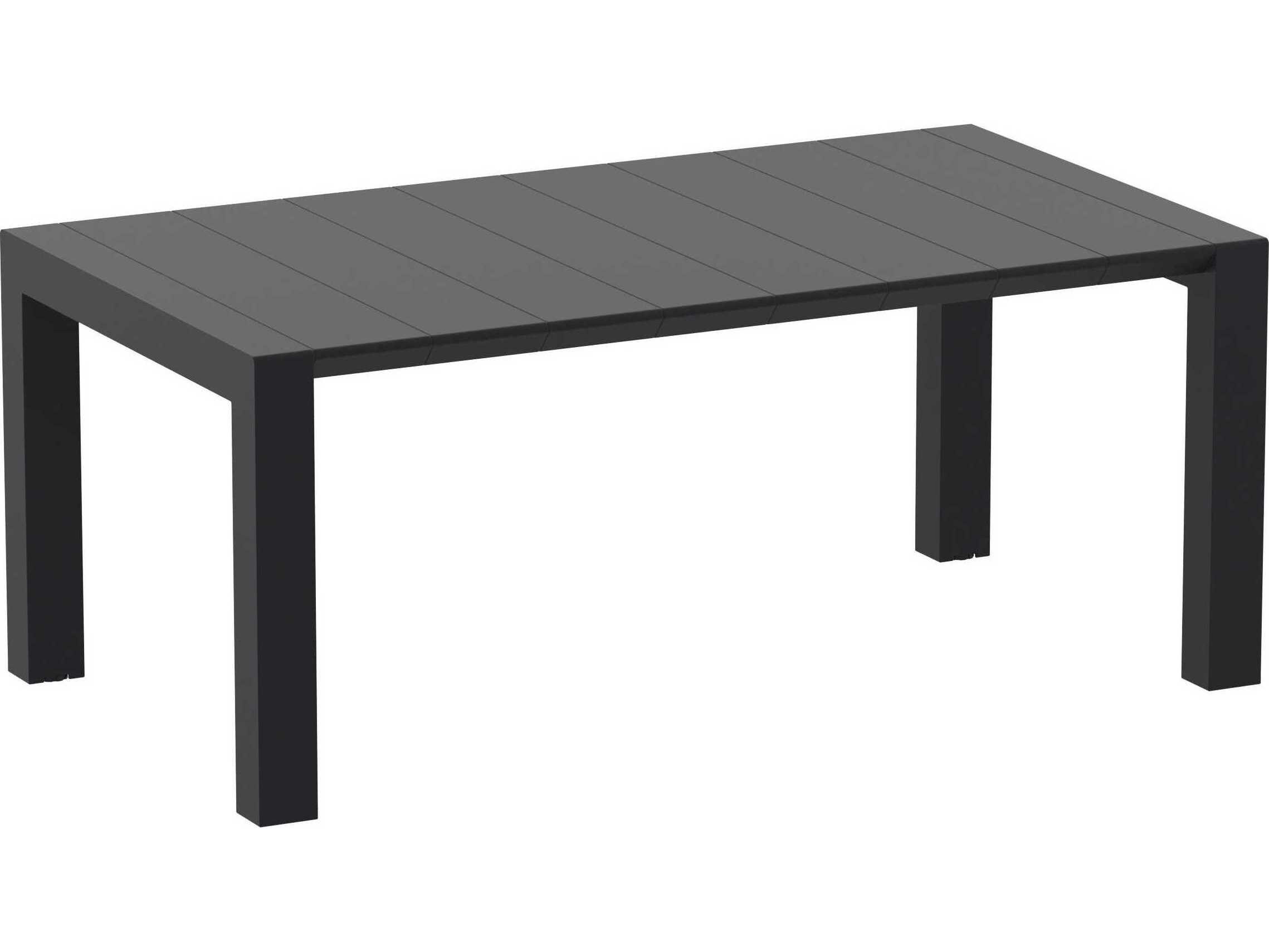 Compamia Vegas Black Polypropylene Rectangular Dining Table