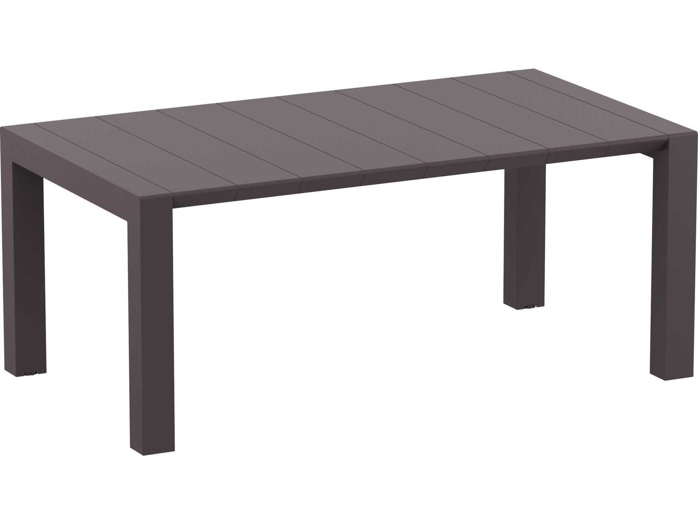 Compamia Vegas Wicker Brown Polypropylene Rectangular Dining Table