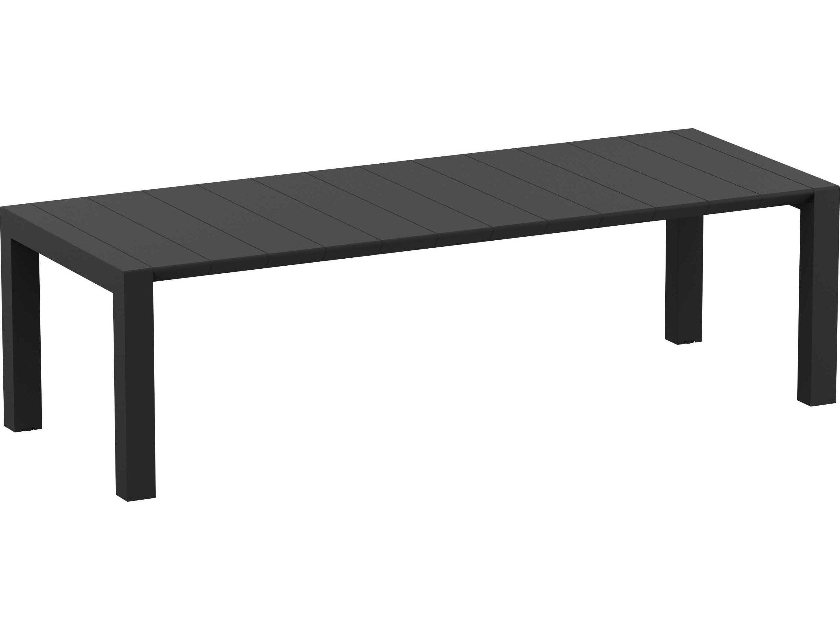 Compamia Vegas Black Polypropylene Rectangular Dining Table