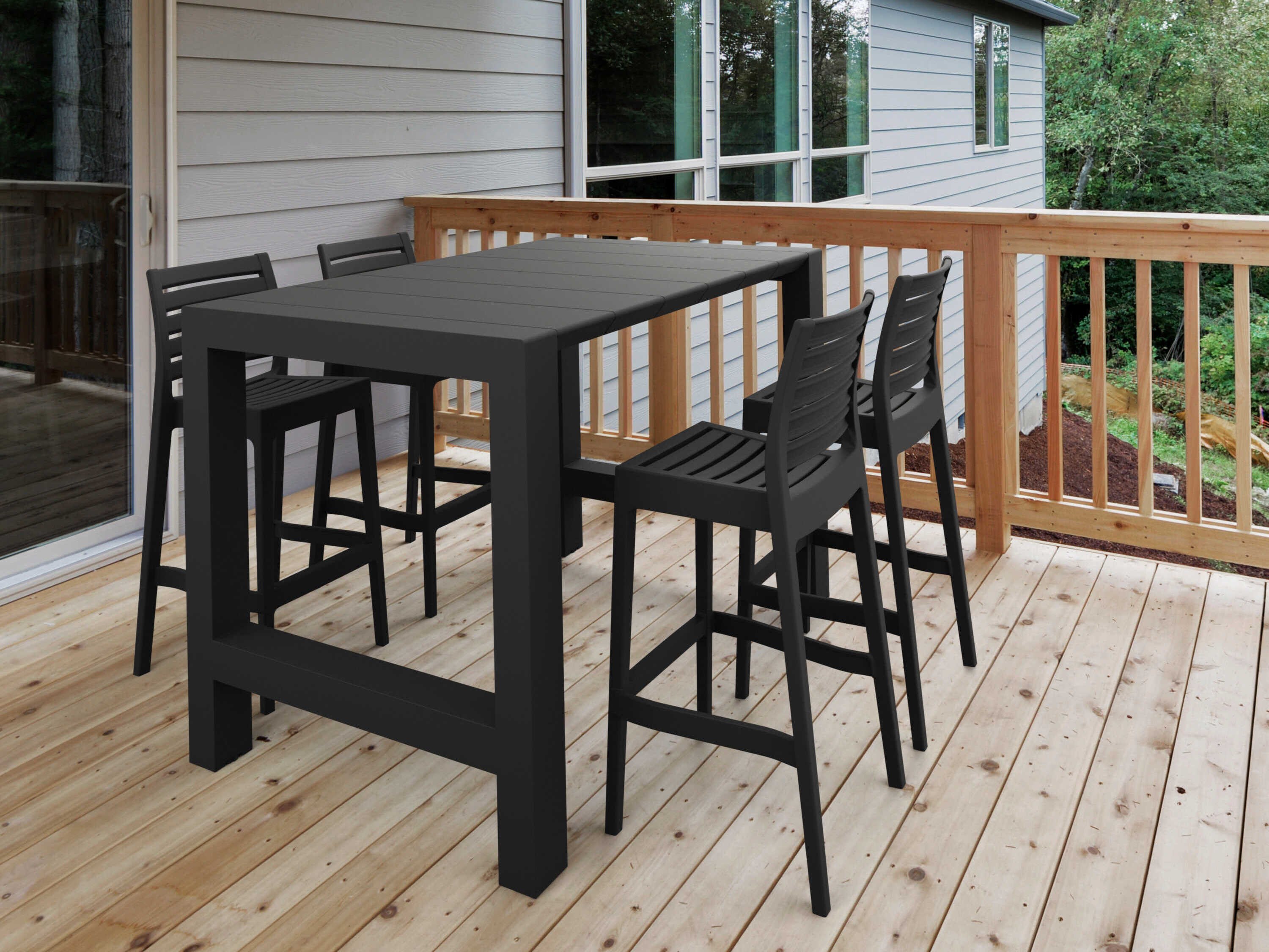 Compamia Vegas Black Polypropylene Dining Set