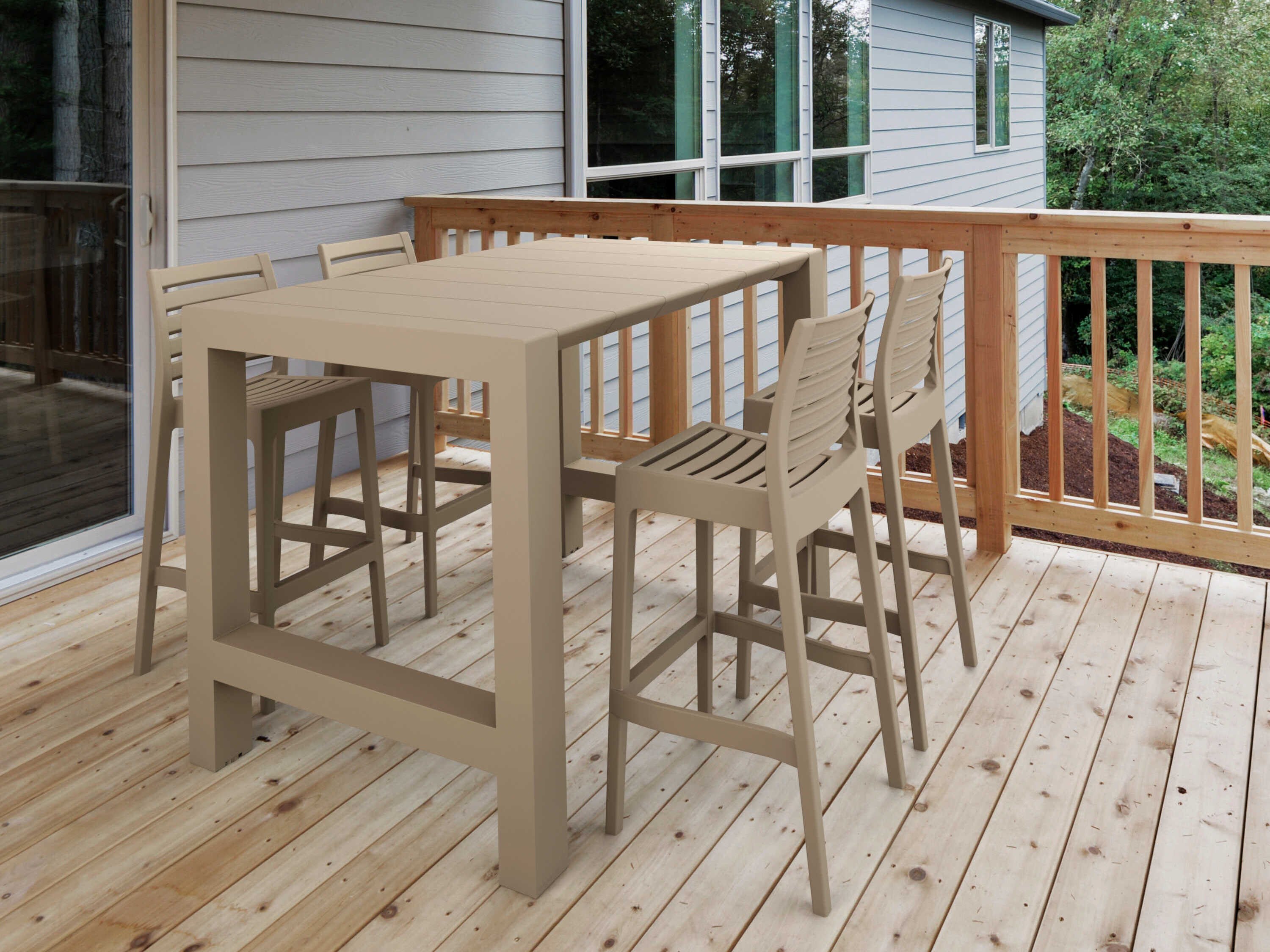 Compamia Vegas Taupe Polypropylene Dining Set