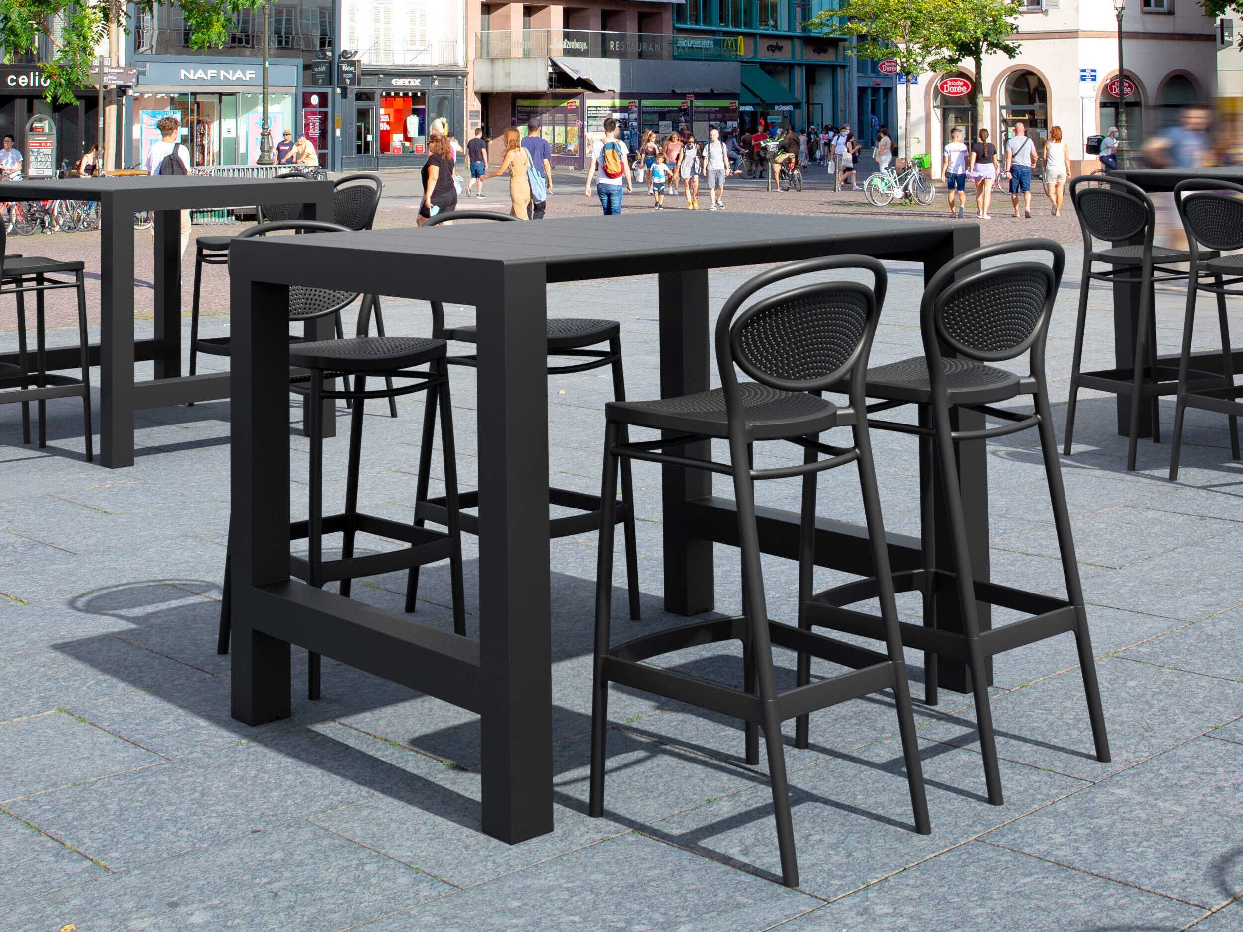 Compamia Vegas Black Polypropylene Dining Set
