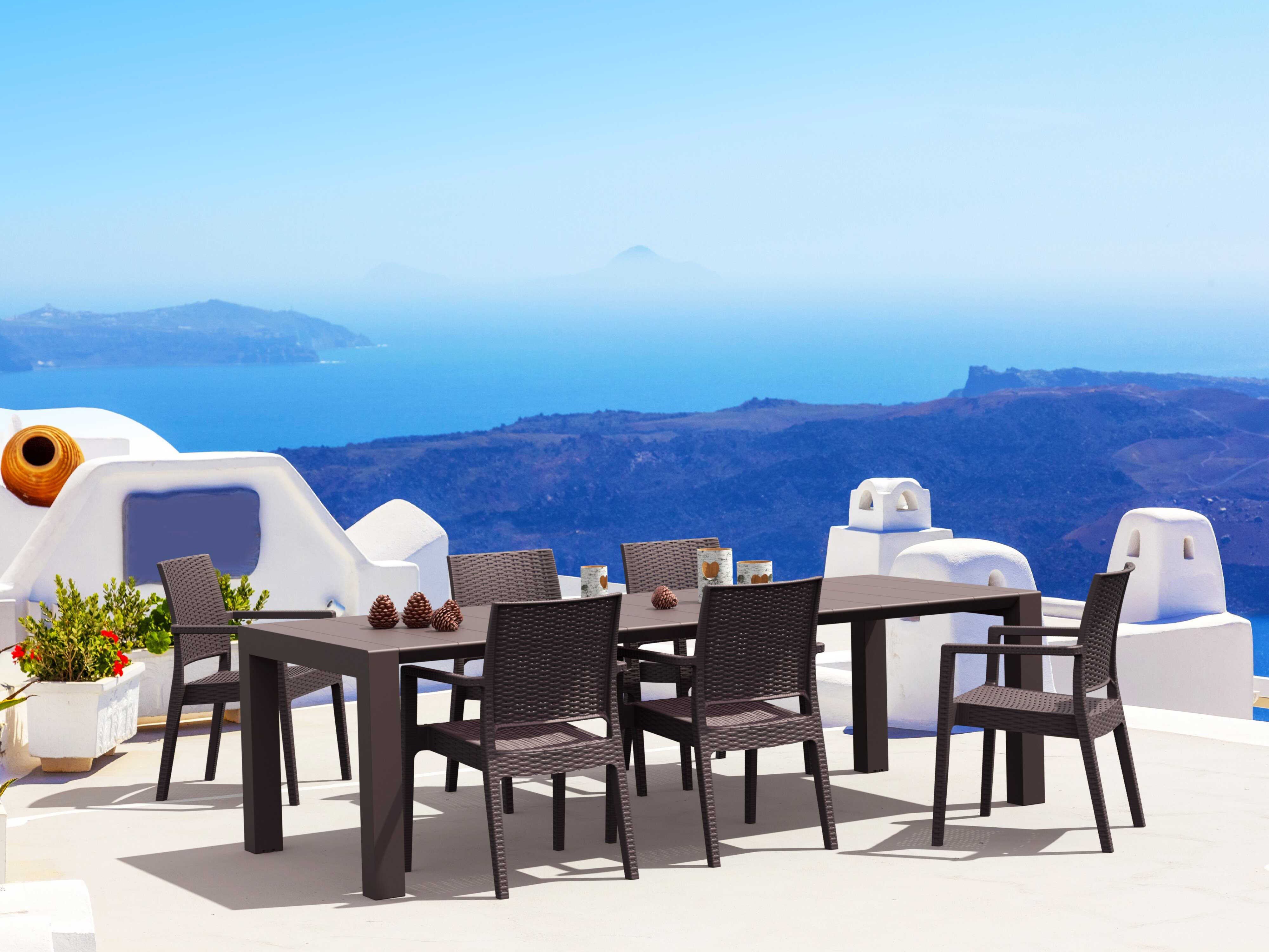 Compamia Ibiza Brown Resin Dining Set