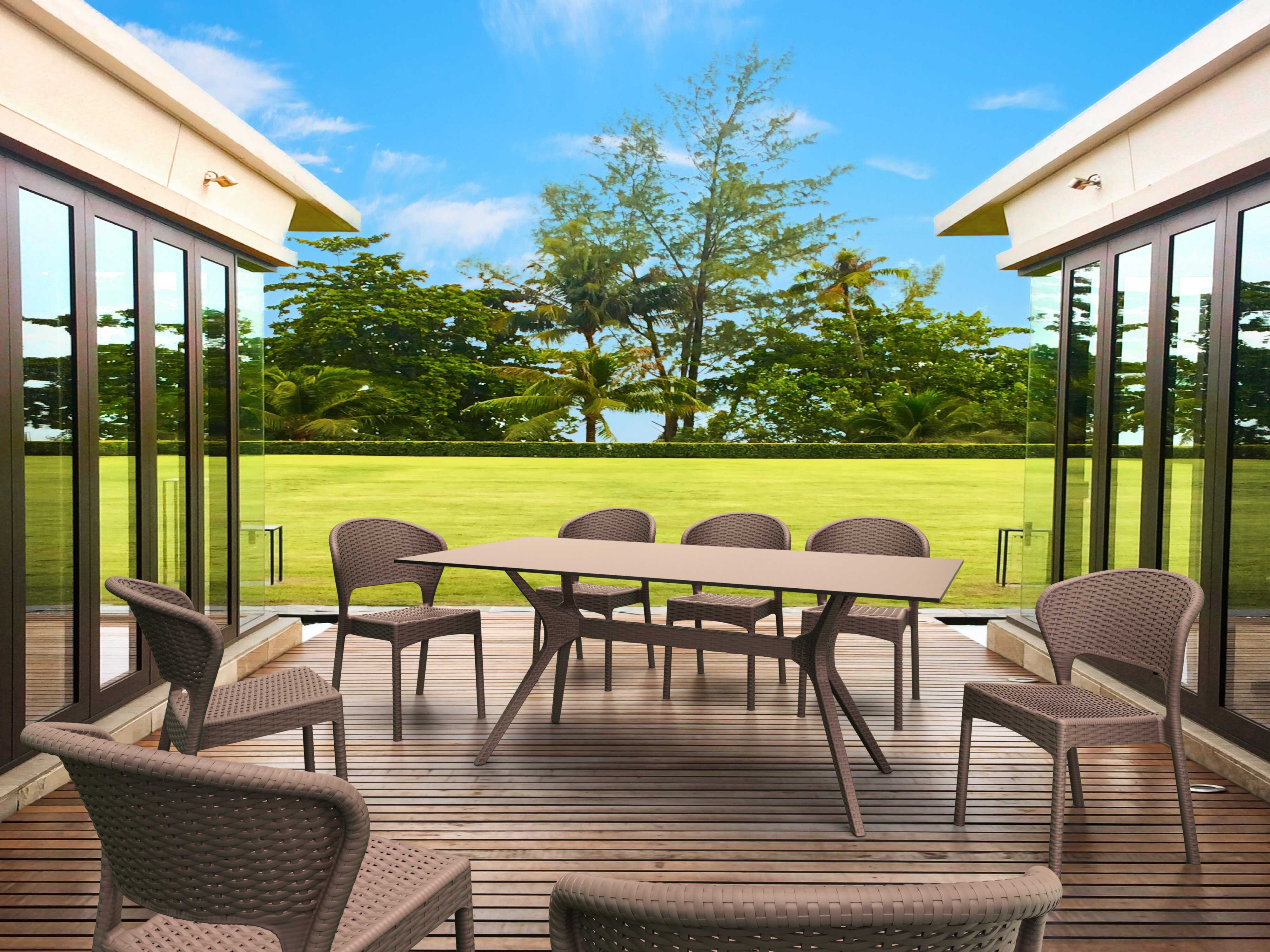 Compamia Daytona Brown Resin Dining Set